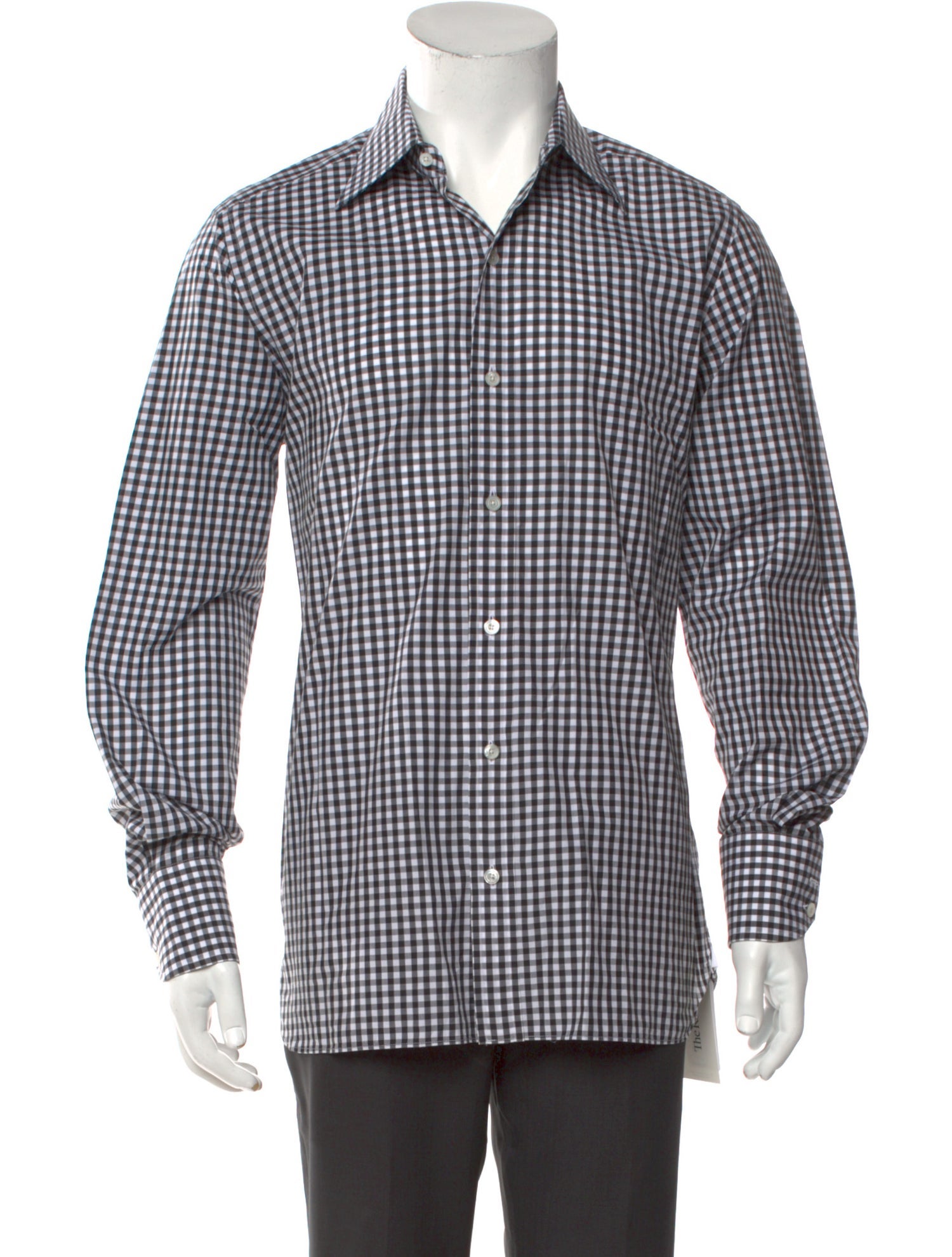Tom Ford Plaid Print Long Sleeve Shirt