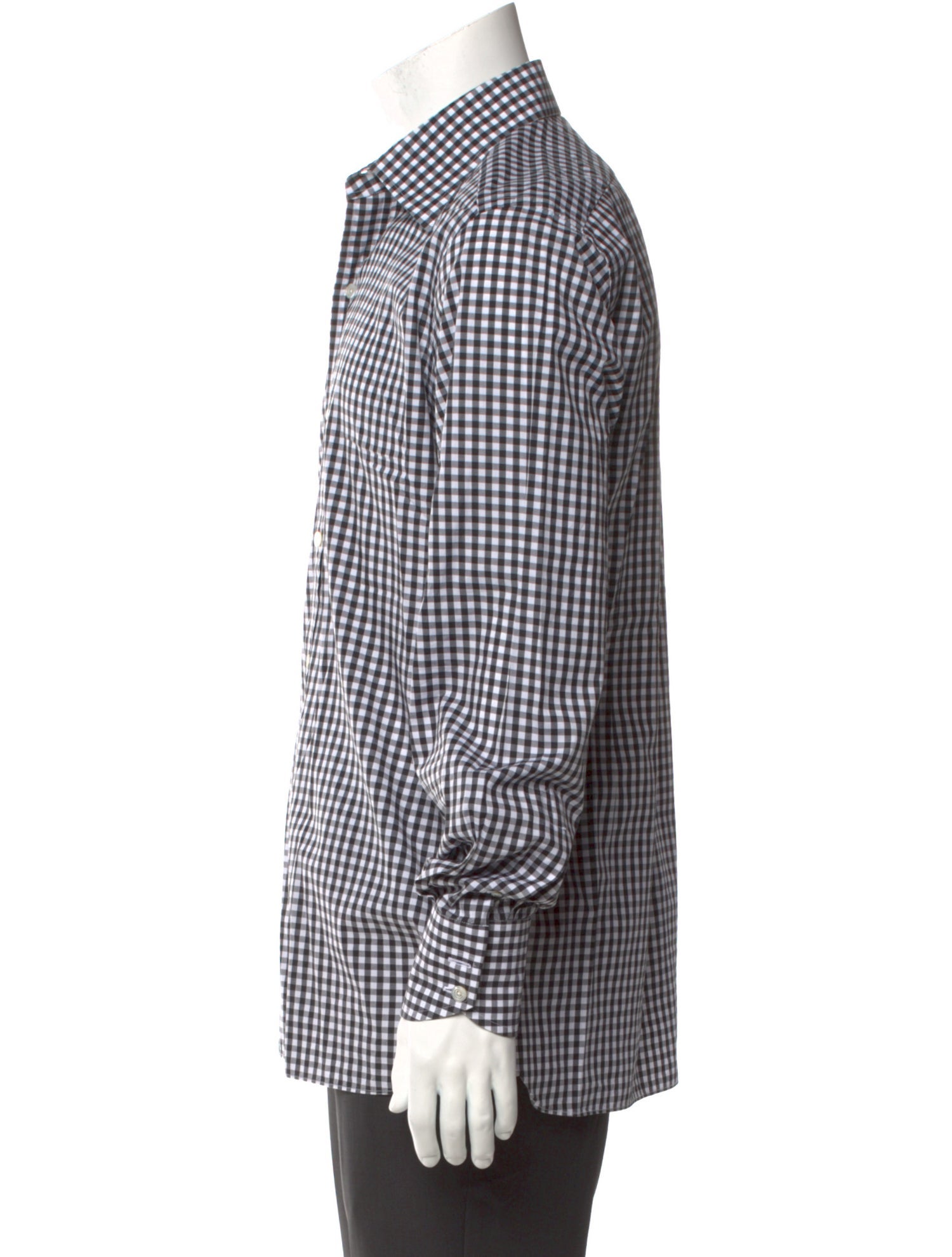 Tom Ford Plaid Print Long Sleeve Shirt