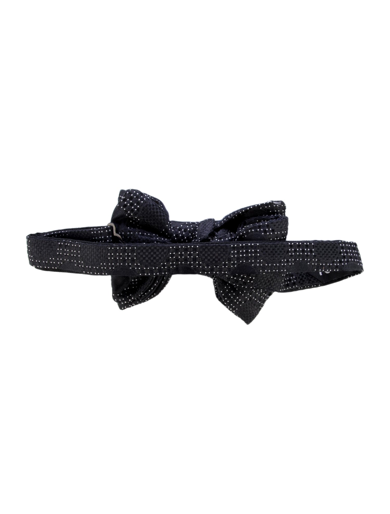 Tom Ford black pattern print bowtie w/Tags