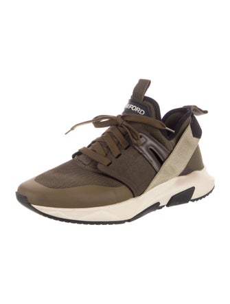 Tom Ford Suede Printed Athletic Sneakers