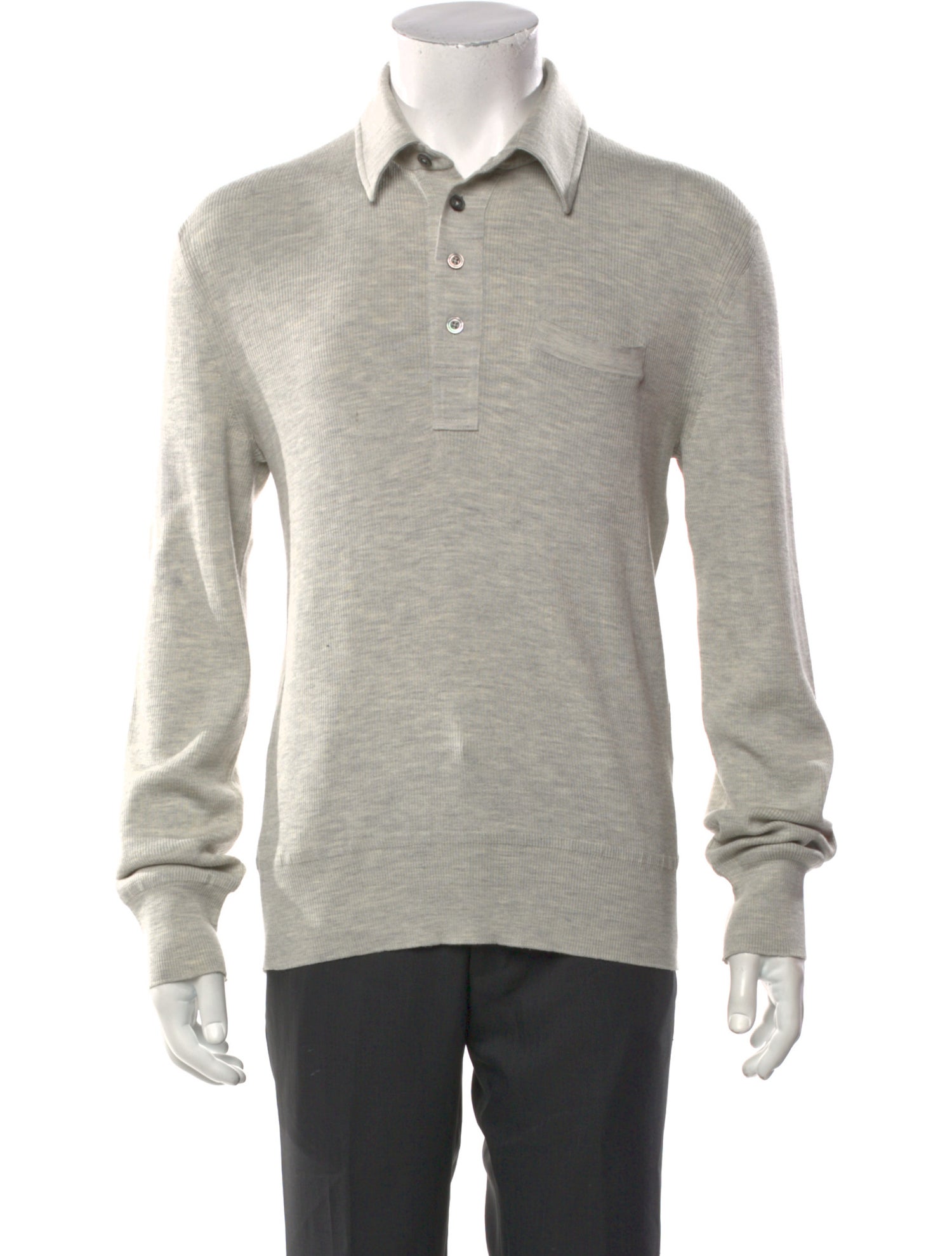 Tom Ford Collar Long Sleeve Polo Sweater