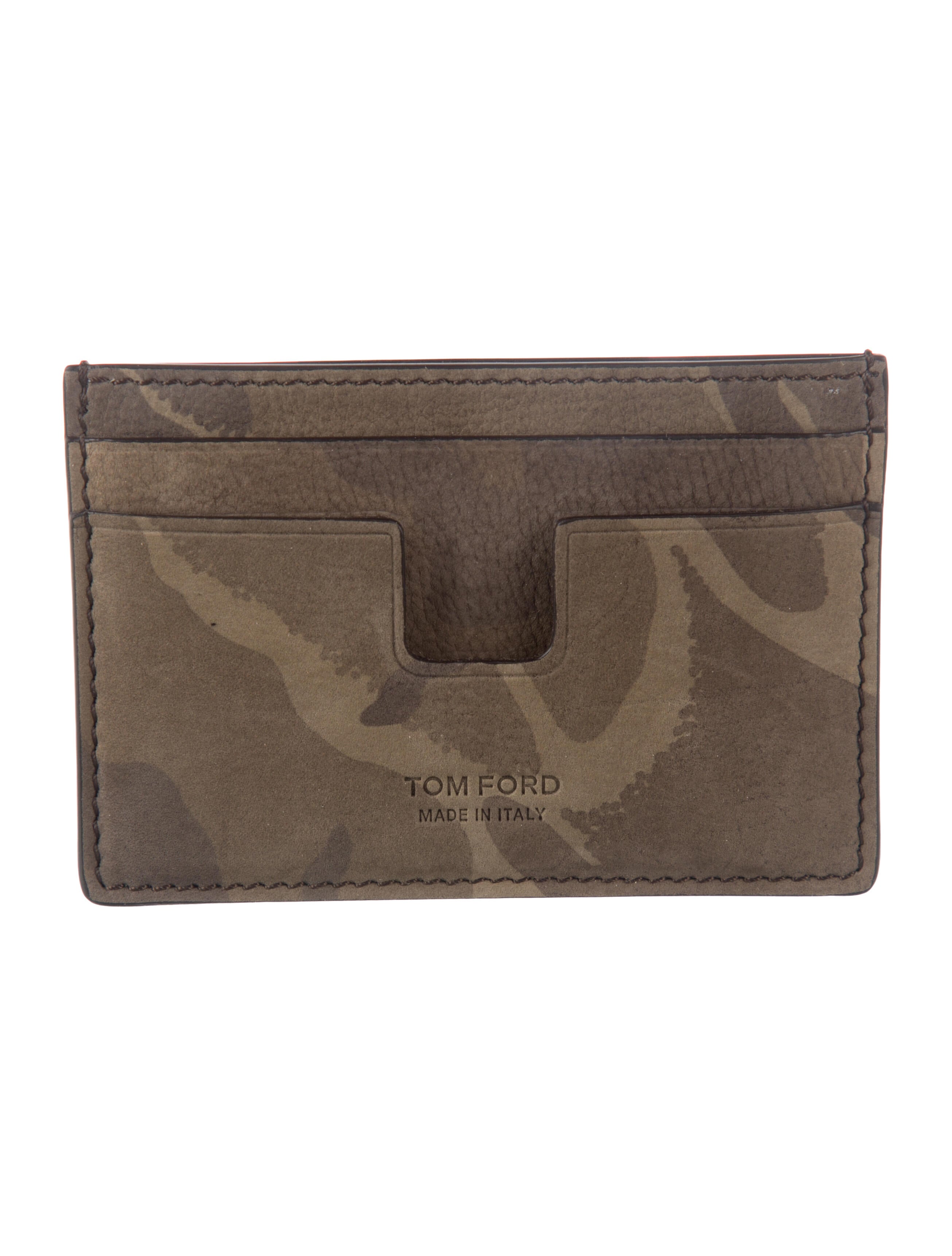 Tom Ford Suede Printed Card Holder
