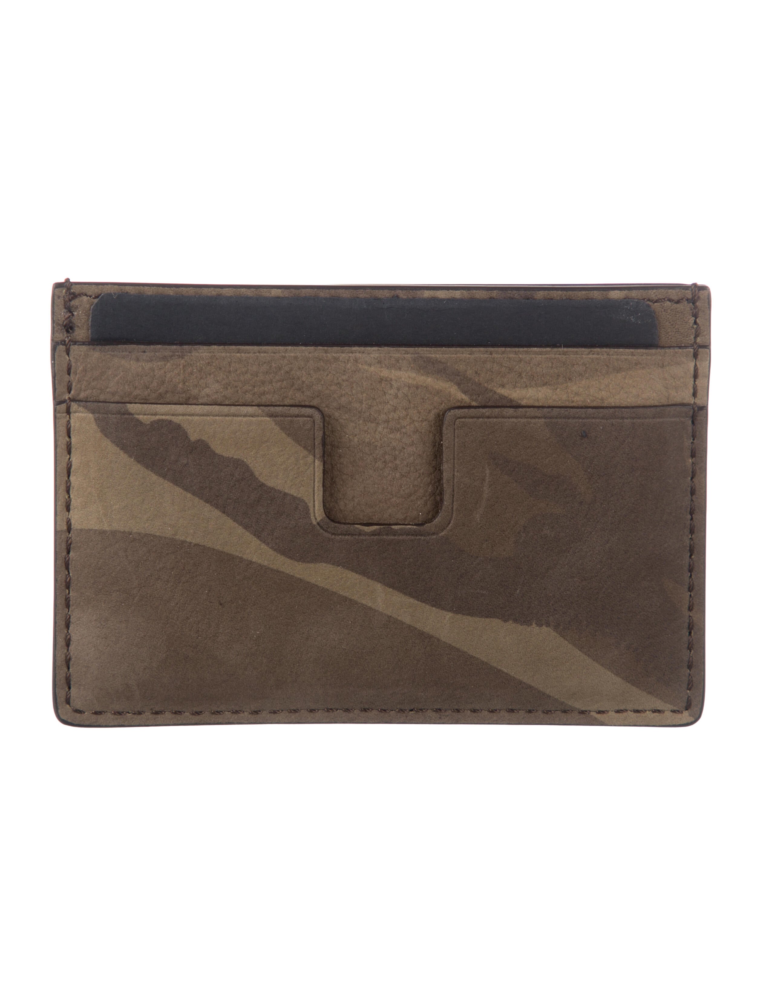 Tom Ford Suede Printed Card Holder