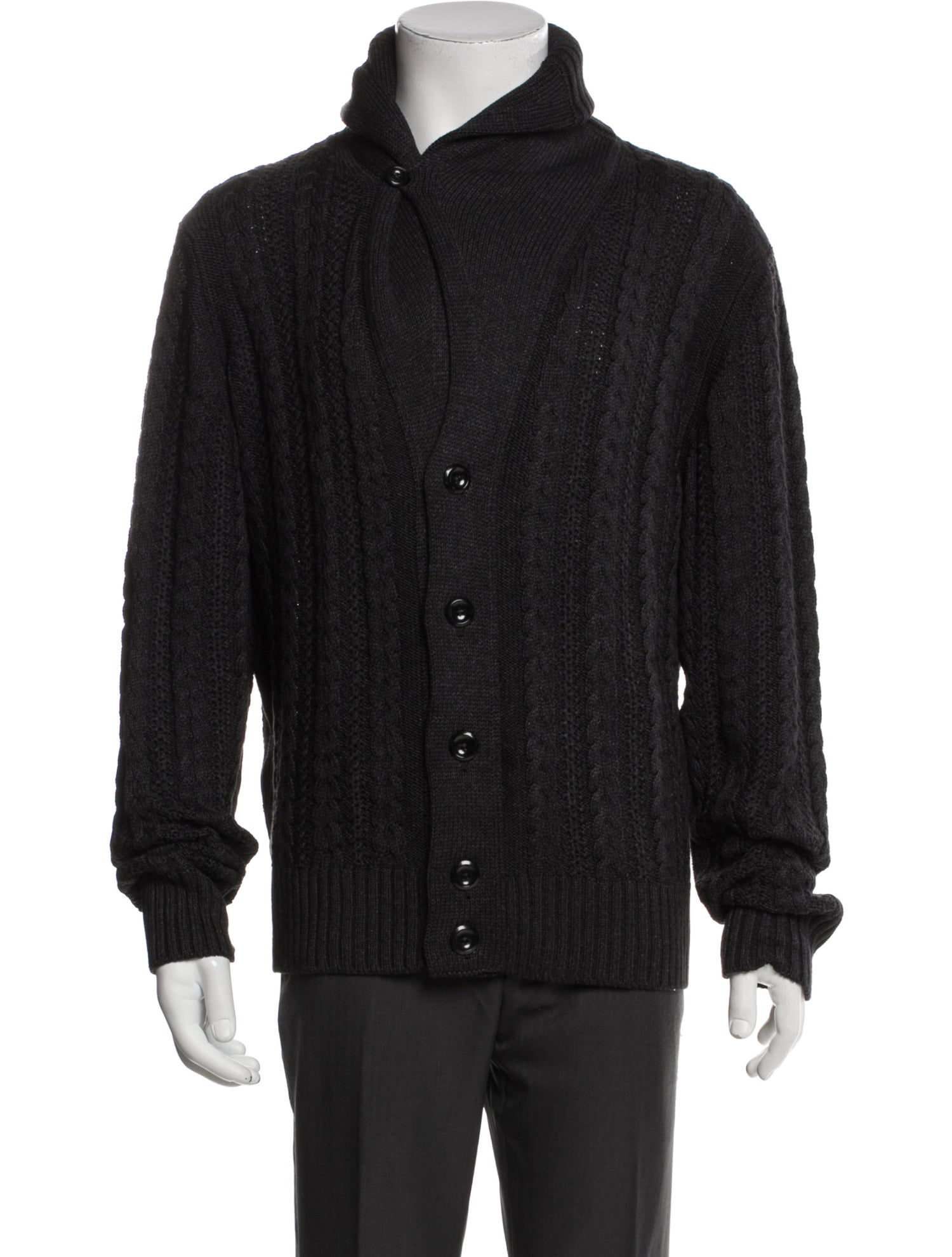 Tom Ford Silk Mock Neck Cardigan