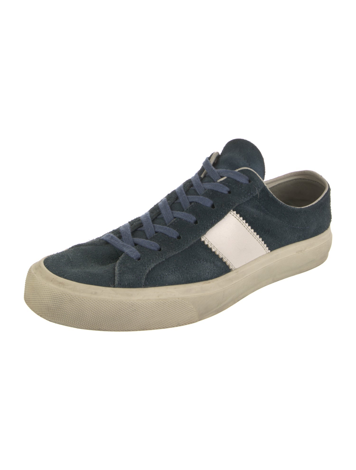 Tom Ford Suede Colorblock Pattern Sneakers