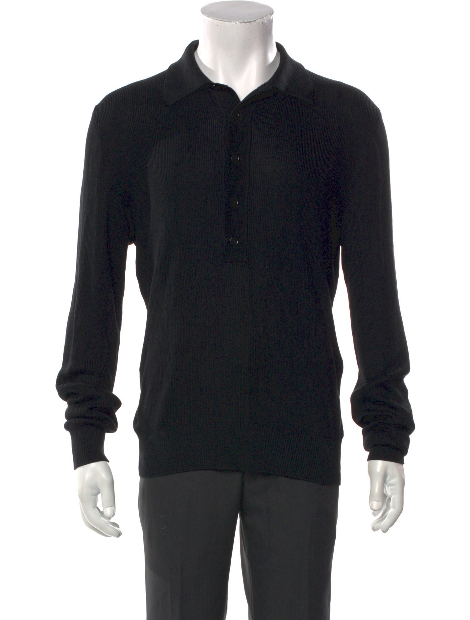 Tom Ford Collar Long Sleeve Polo Shirt