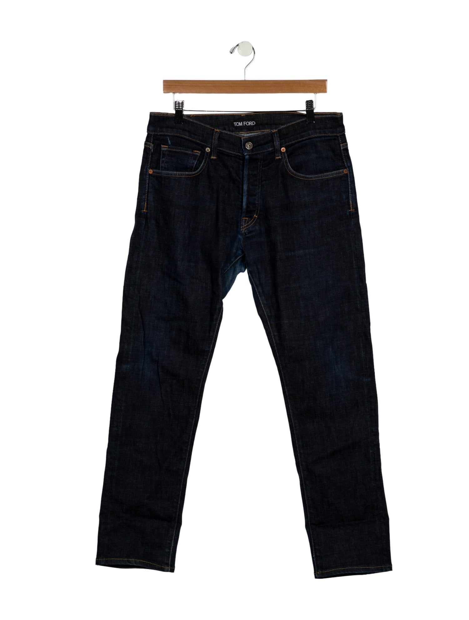 Tom Ford Mid-Rise Straight Leg Jeans