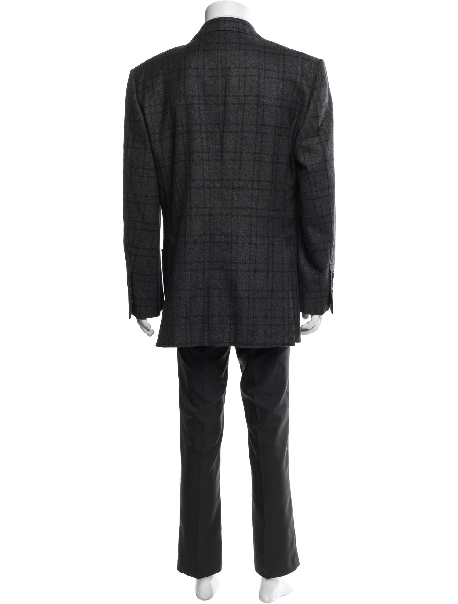 Tom Ford Wool Plaid Print Blazer