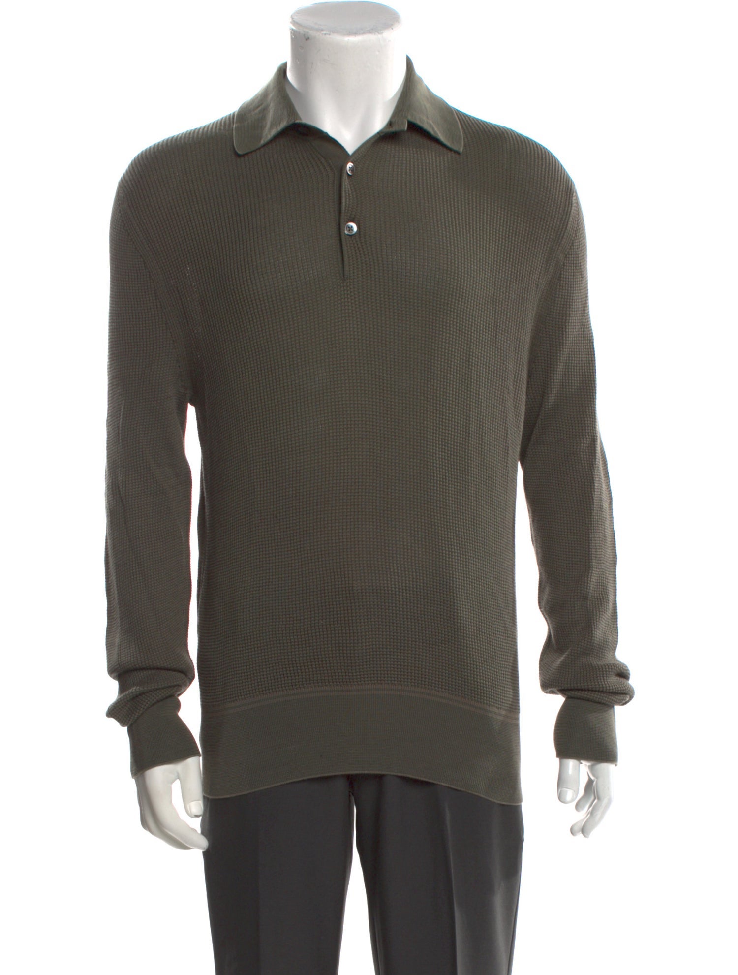 Tom Ford Collar Long Sleeve Polo Shirt
