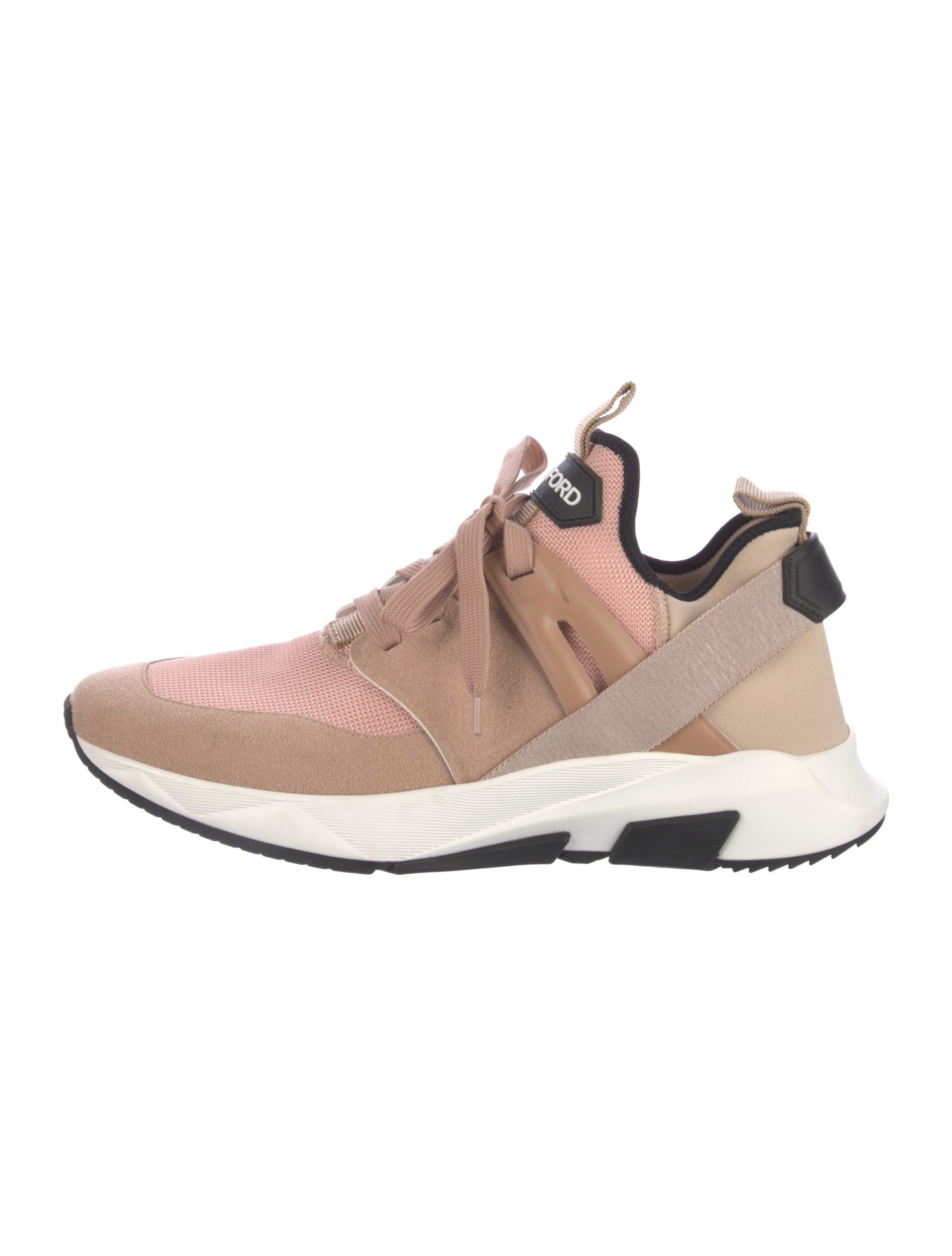 Tom Ford Suede Colorblock Pattern Athletic Sneakers