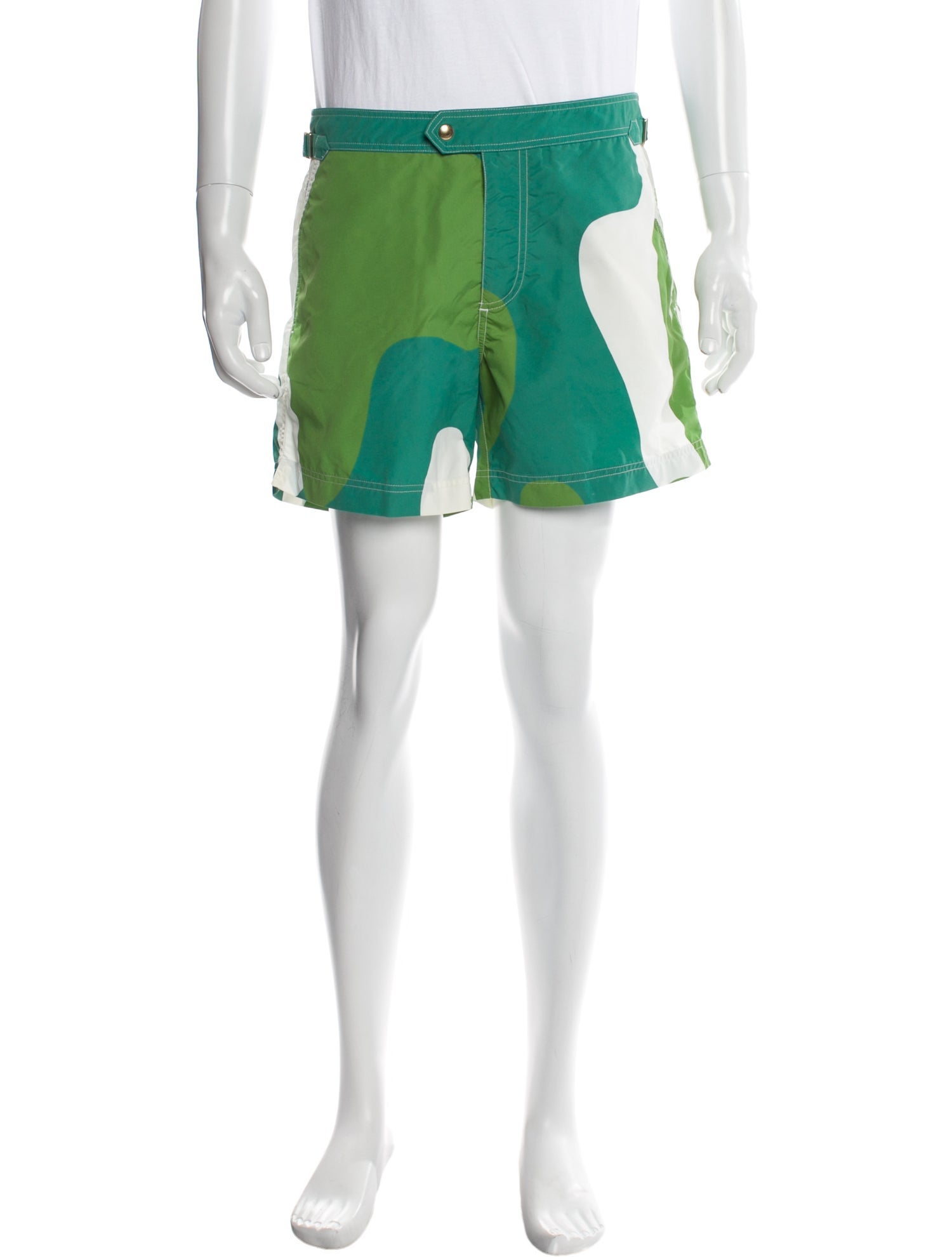 Tom Ford Colorblock Pattern Swim Trunks w/ Tags