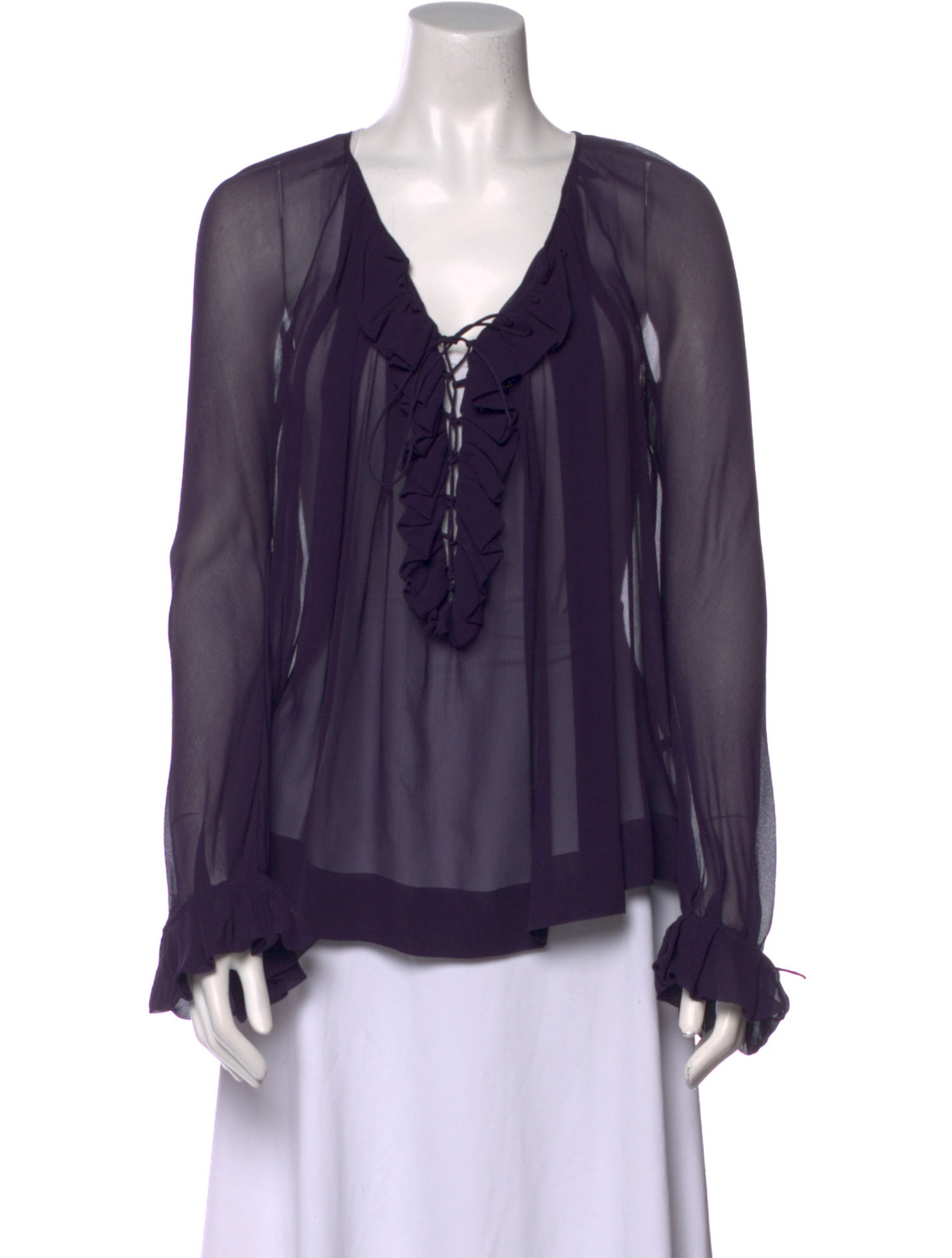 Tom Ford Silk V-Neck Blouse