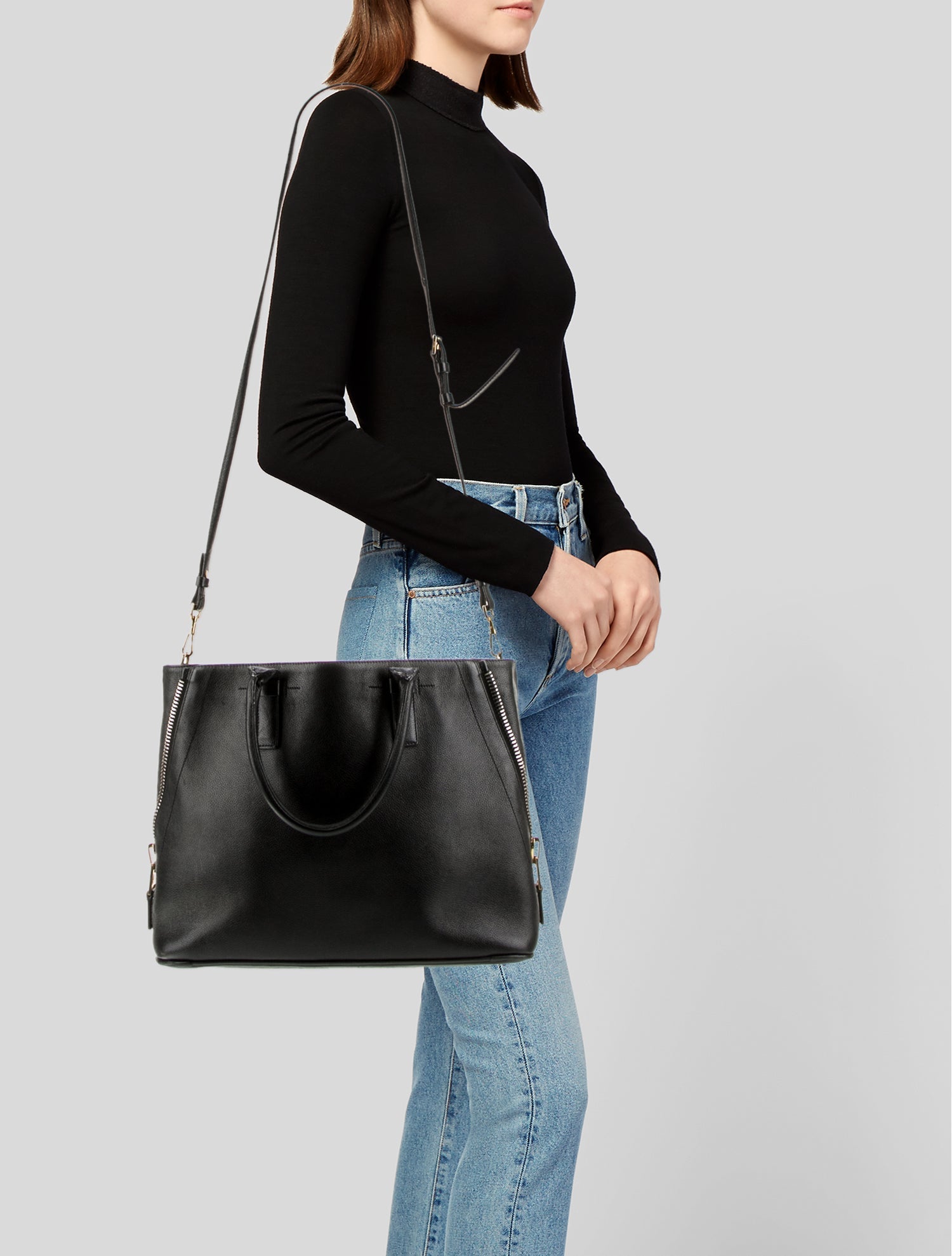 Tom Ford Leather Top Handle Bag