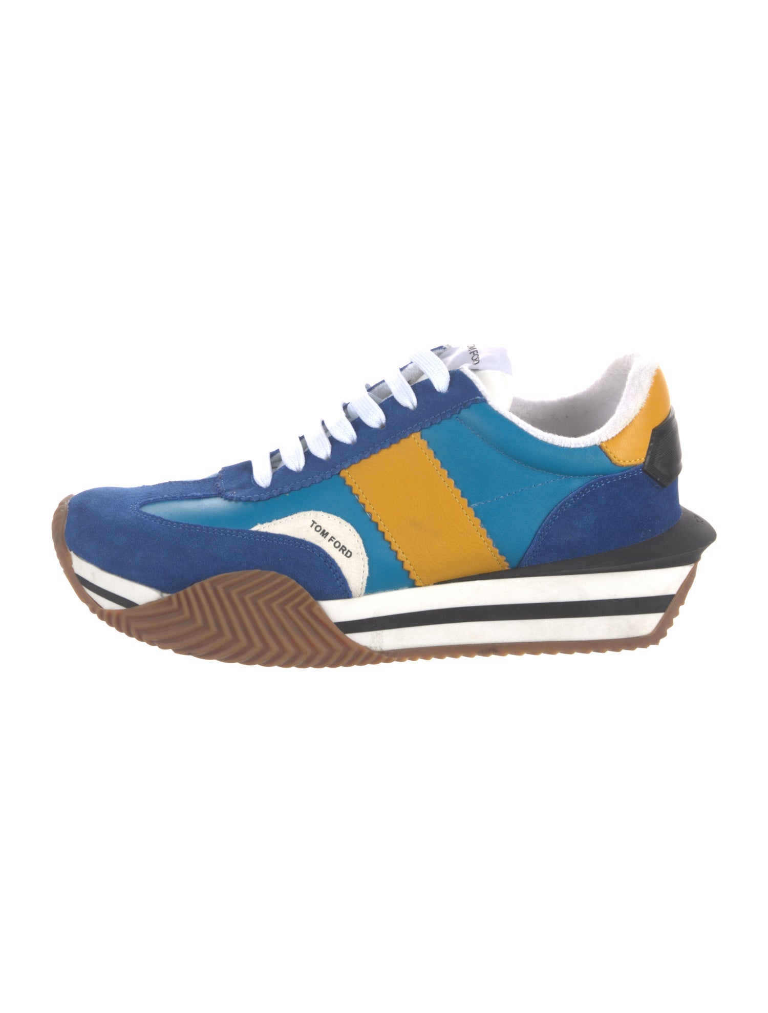 Tom Ford Nylon Colorblock Pattern Sneakers