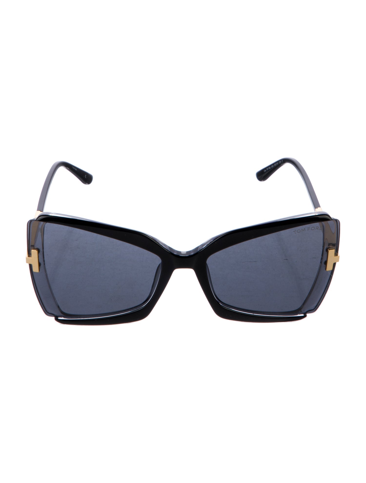 Tom Ford Double Clip On Blue Block Opticals Wayfarer Sunglasses