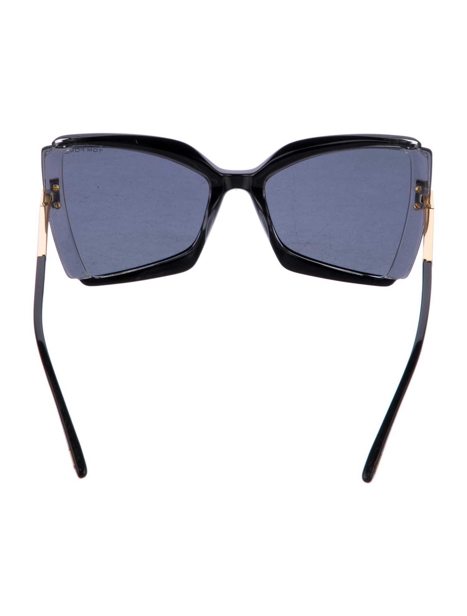 Tom Ford Double Clip On Blue Block Opticals Wayfarer Sunglasses