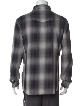Tom Ford Plaid Print Long Sleeve Shirt