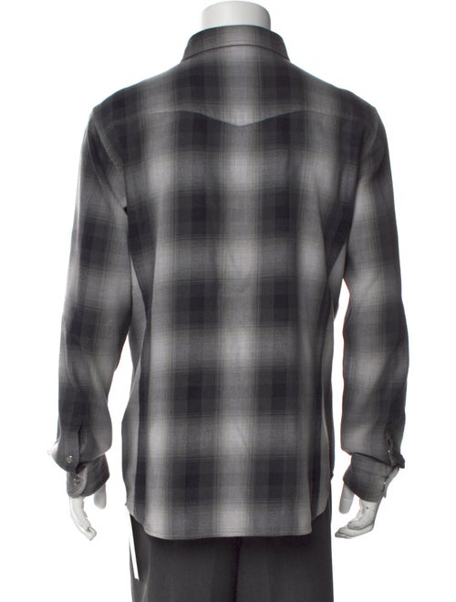 Tom Ford Plaid Print Long Sleeve Shirt