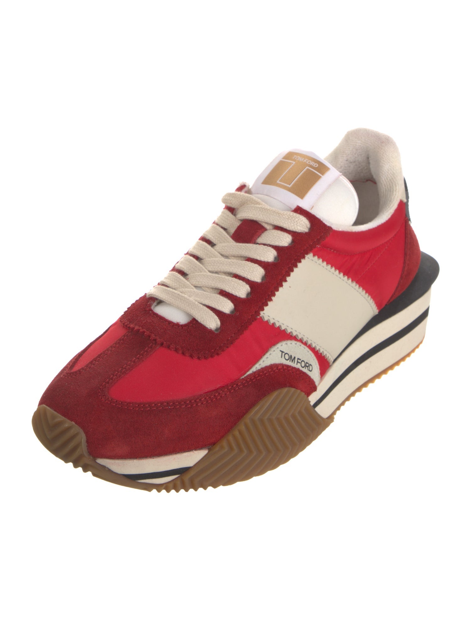 Tom Ford Nylon Colorblock Pattern Sneakers