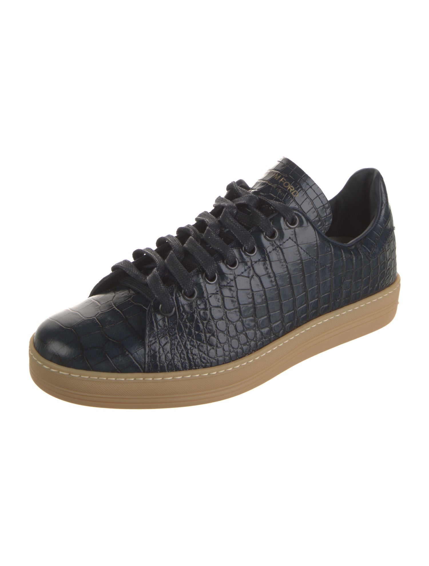 Tom Ford Embossed Leather Sneakers