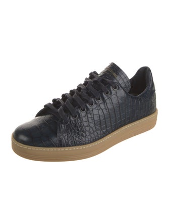 Tom Ford Embossed Leather Sneakers