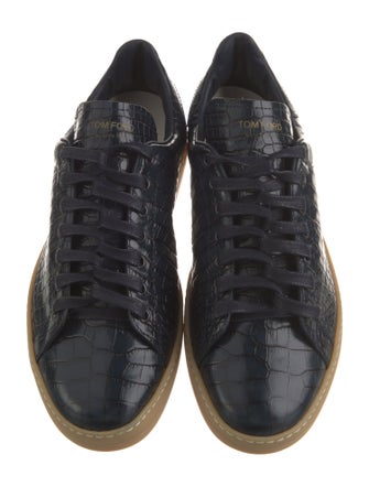 Tom Ford Embossed Leather Sneakers