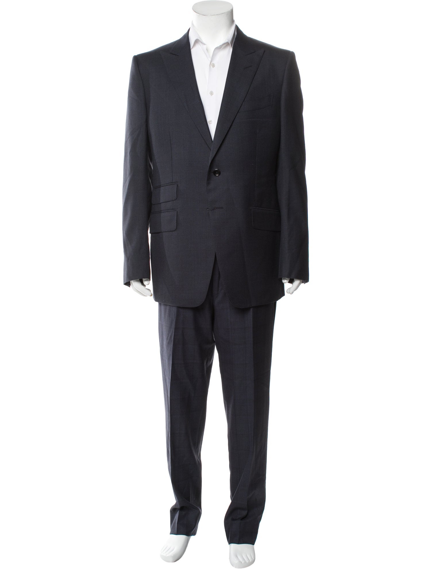 Tom Ford Wool Plaid Print Two-Piece Suit w/ Tags