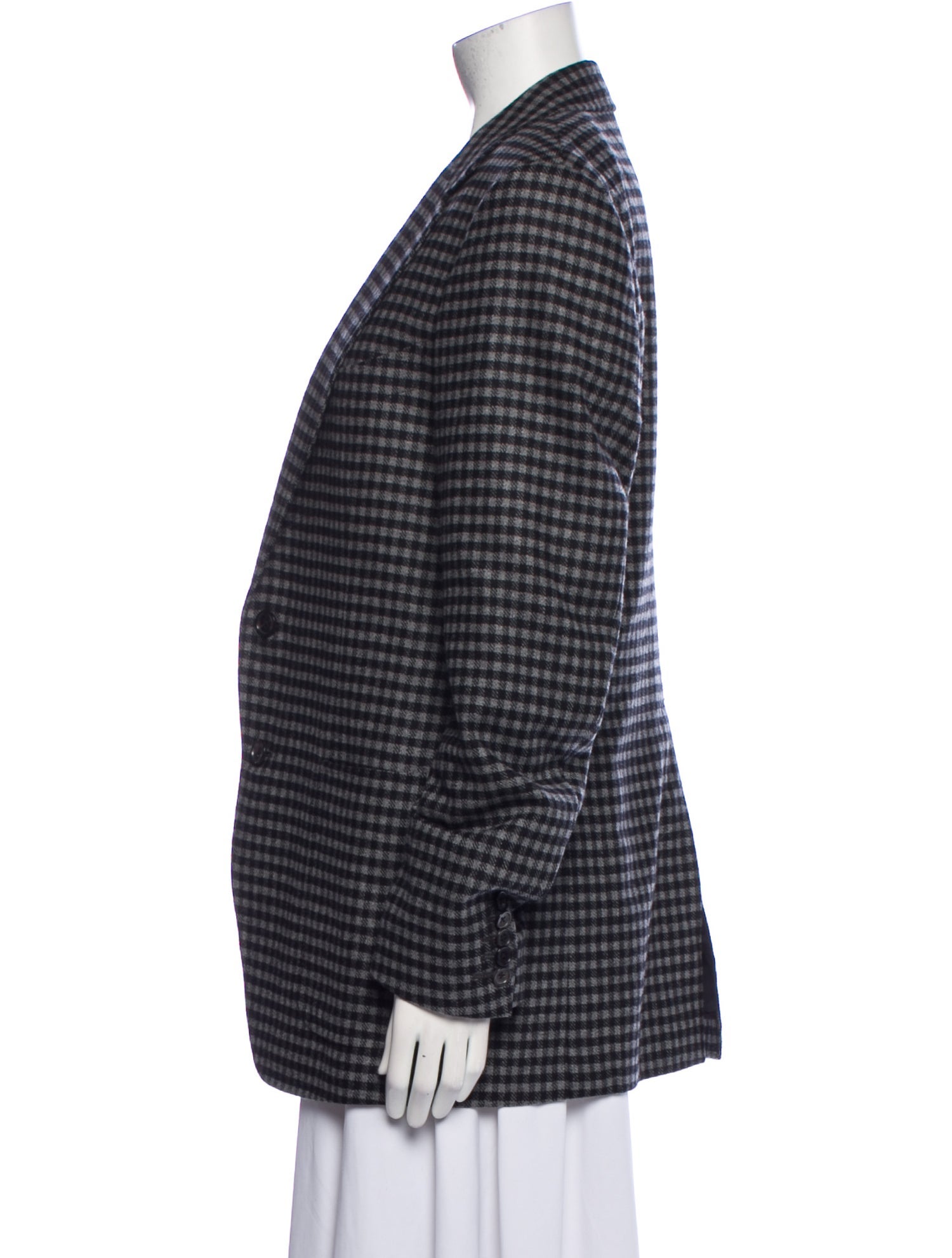 Tom Ford Wool Plaid Print Blazer