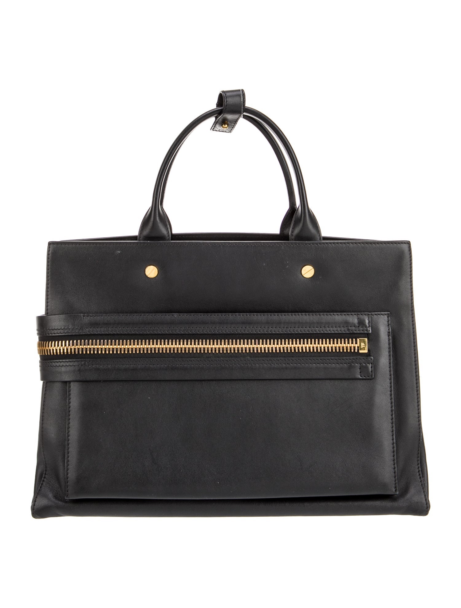 Tom Ford Leather Top Handle Bag