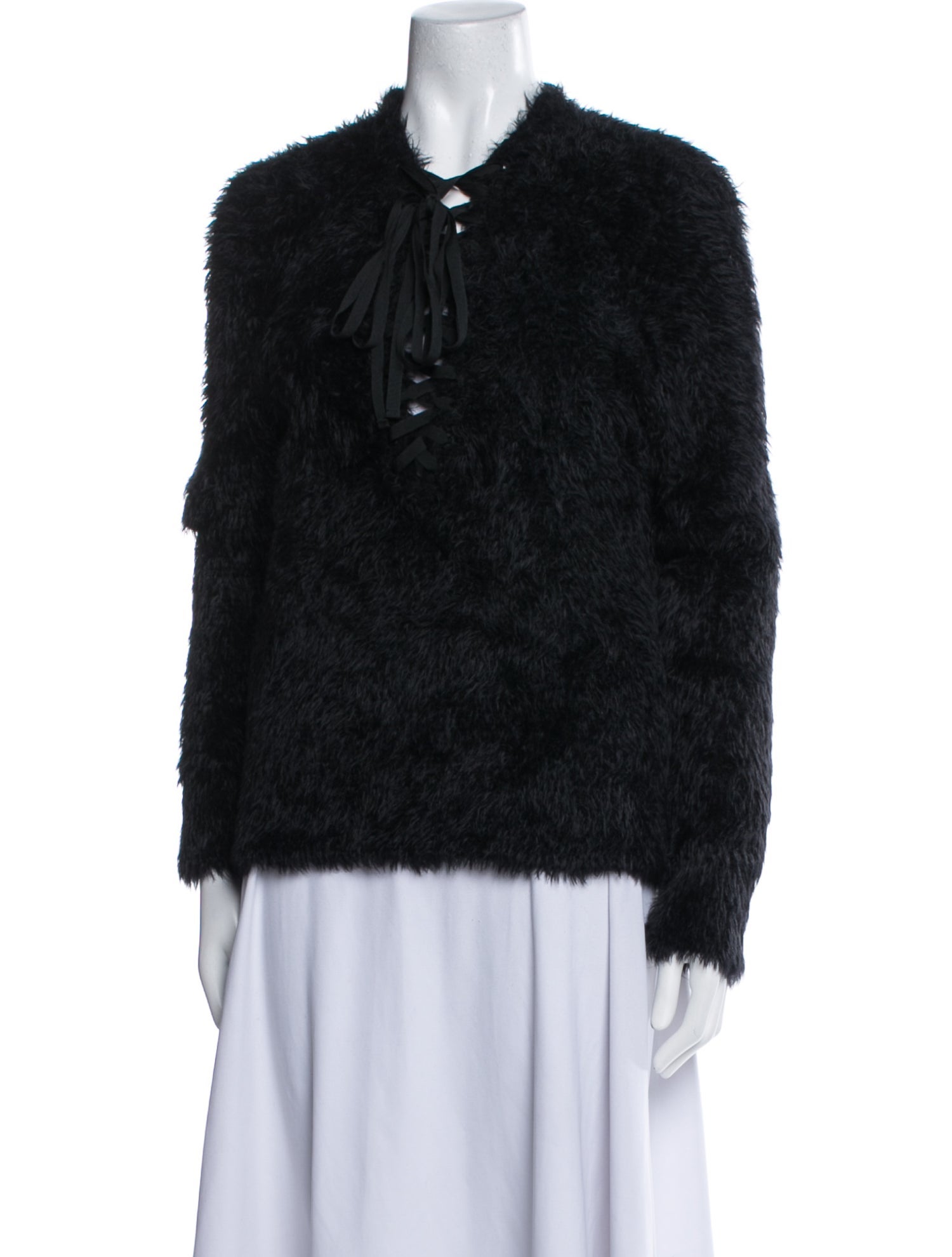 Tom Ford Virgin Wool Tie Neck Sweater