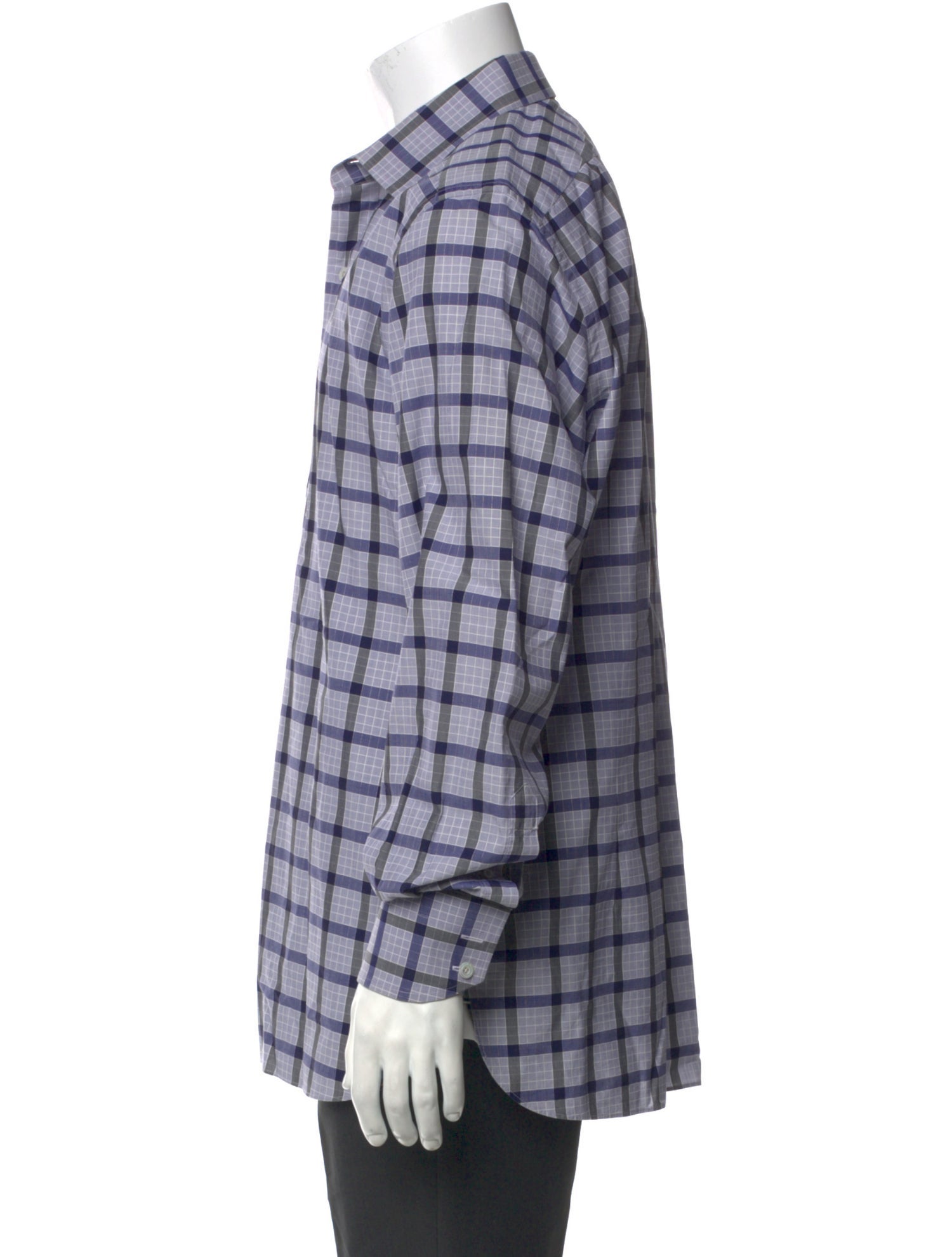 Tom Ford Plaid Print Long Sleeve Shirt