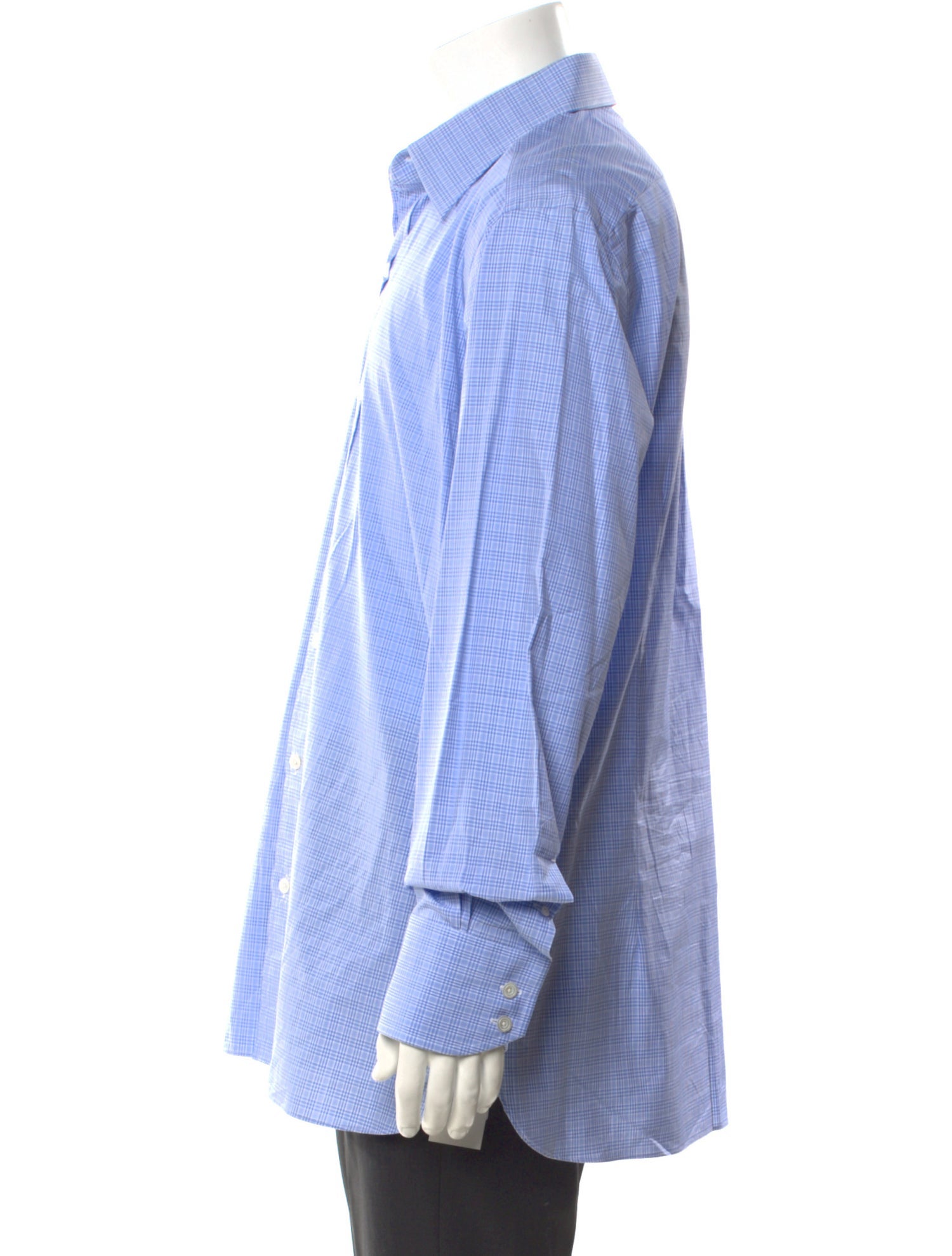 Tom Ford Plaid Print Long Sleeve Dress Shirt