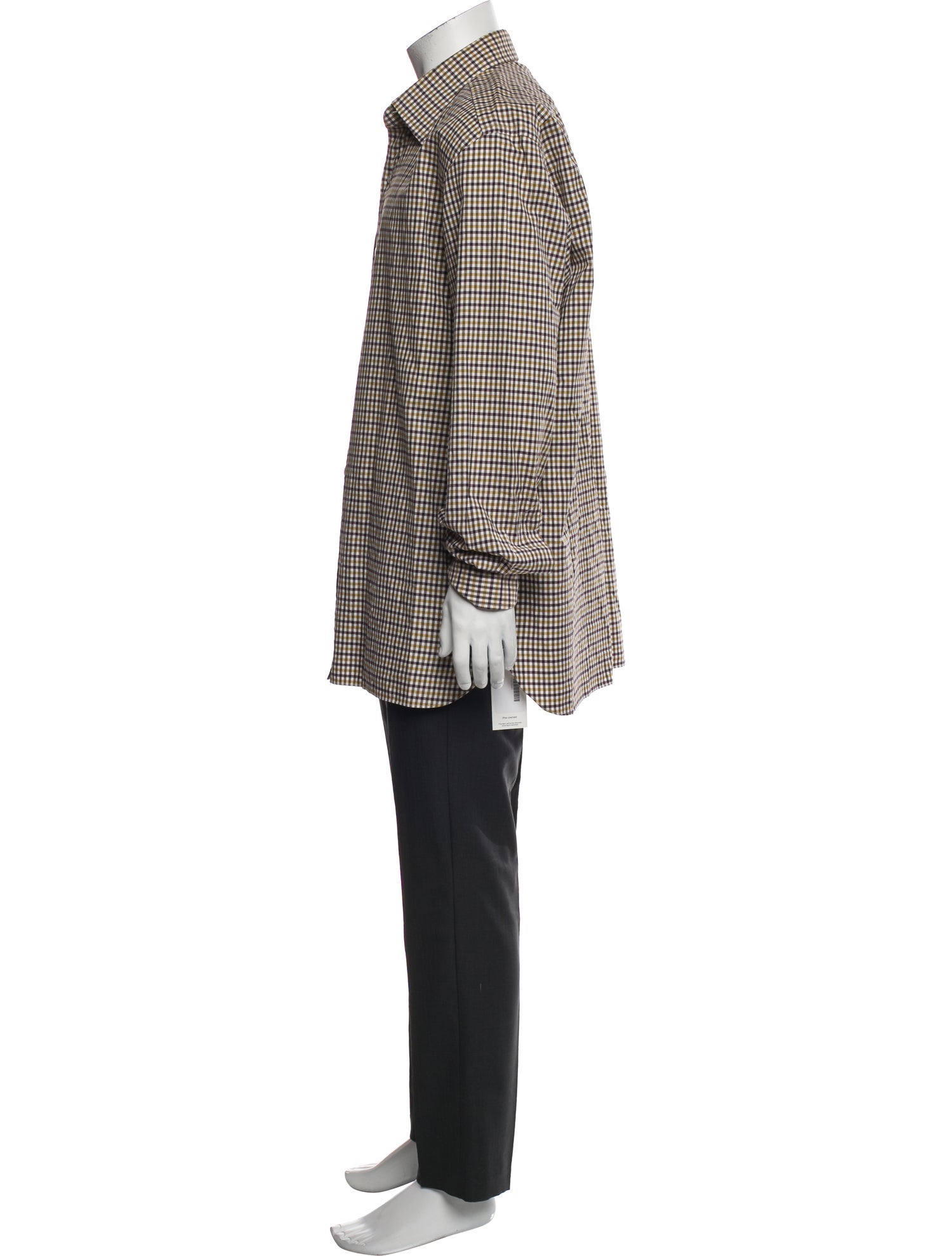 Tom Ford Plaid Print Long Sleeve Shirt