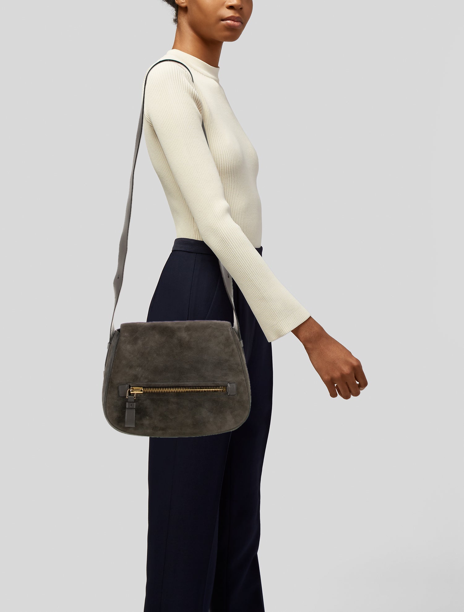 Tom Ford Suede Messenger Bag