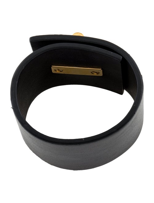Tom Ford Leather Turnlock Wrap Bracelet