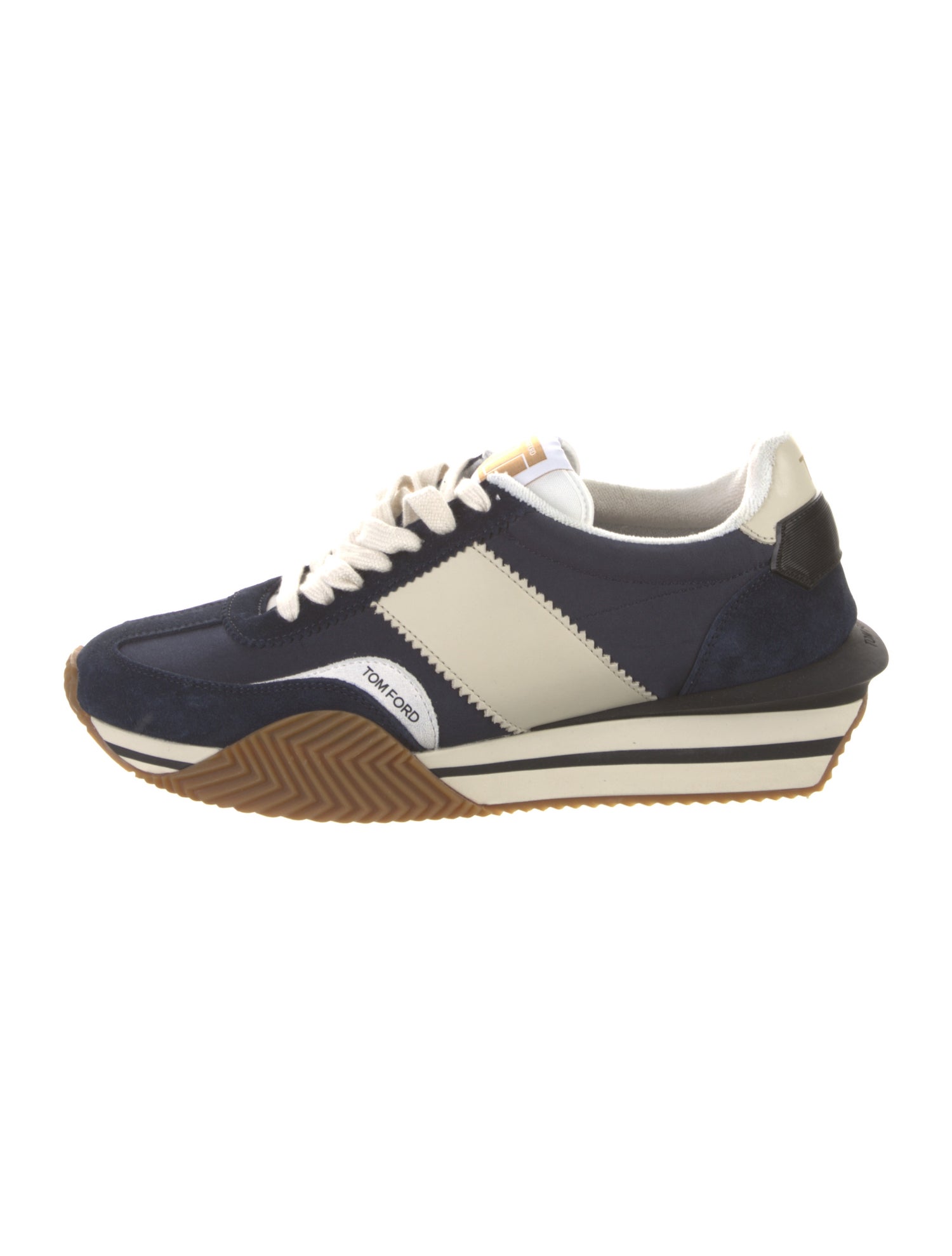 Tom Ford Canvas Colorblock Pattern Athletic Sneakers