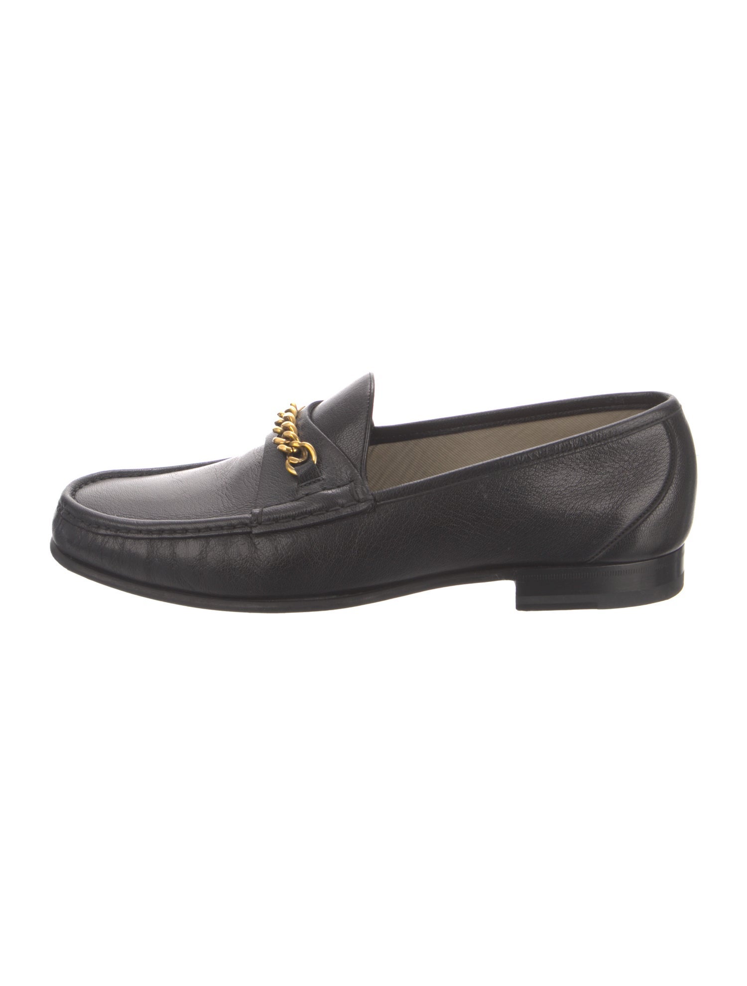Tom Ford Leather Chain-Link Accents Dress Loafers
