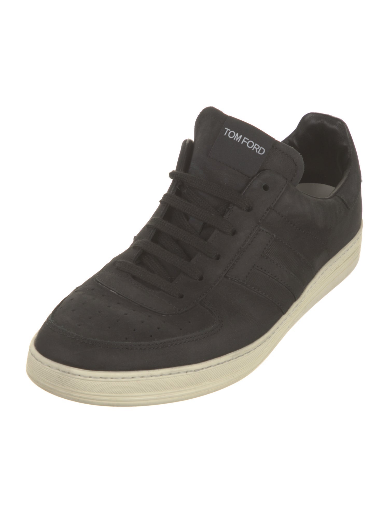 Tom Ford Leather Lasercut Accents Sneakers