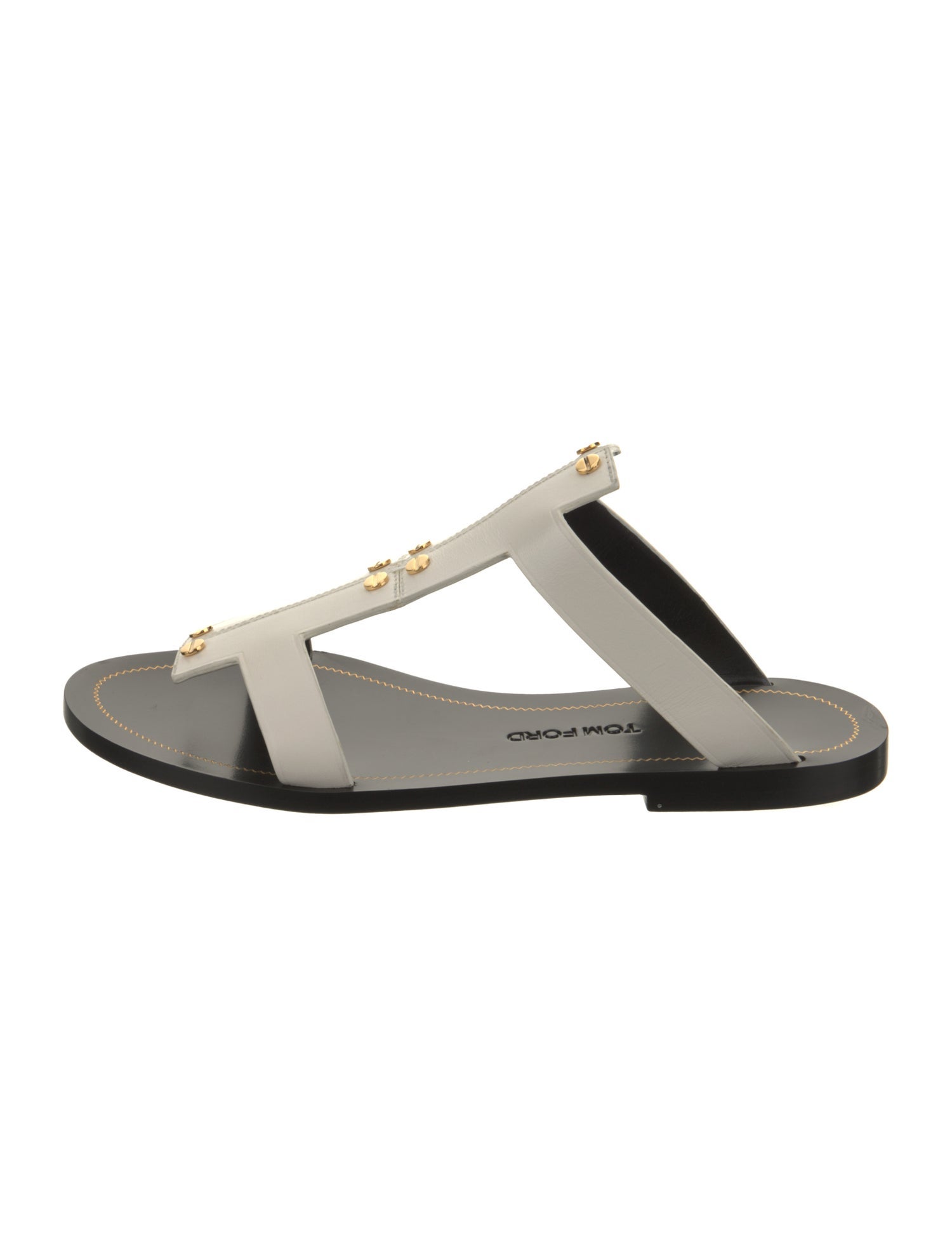 Tom Ford Leather T-Strap Sandals