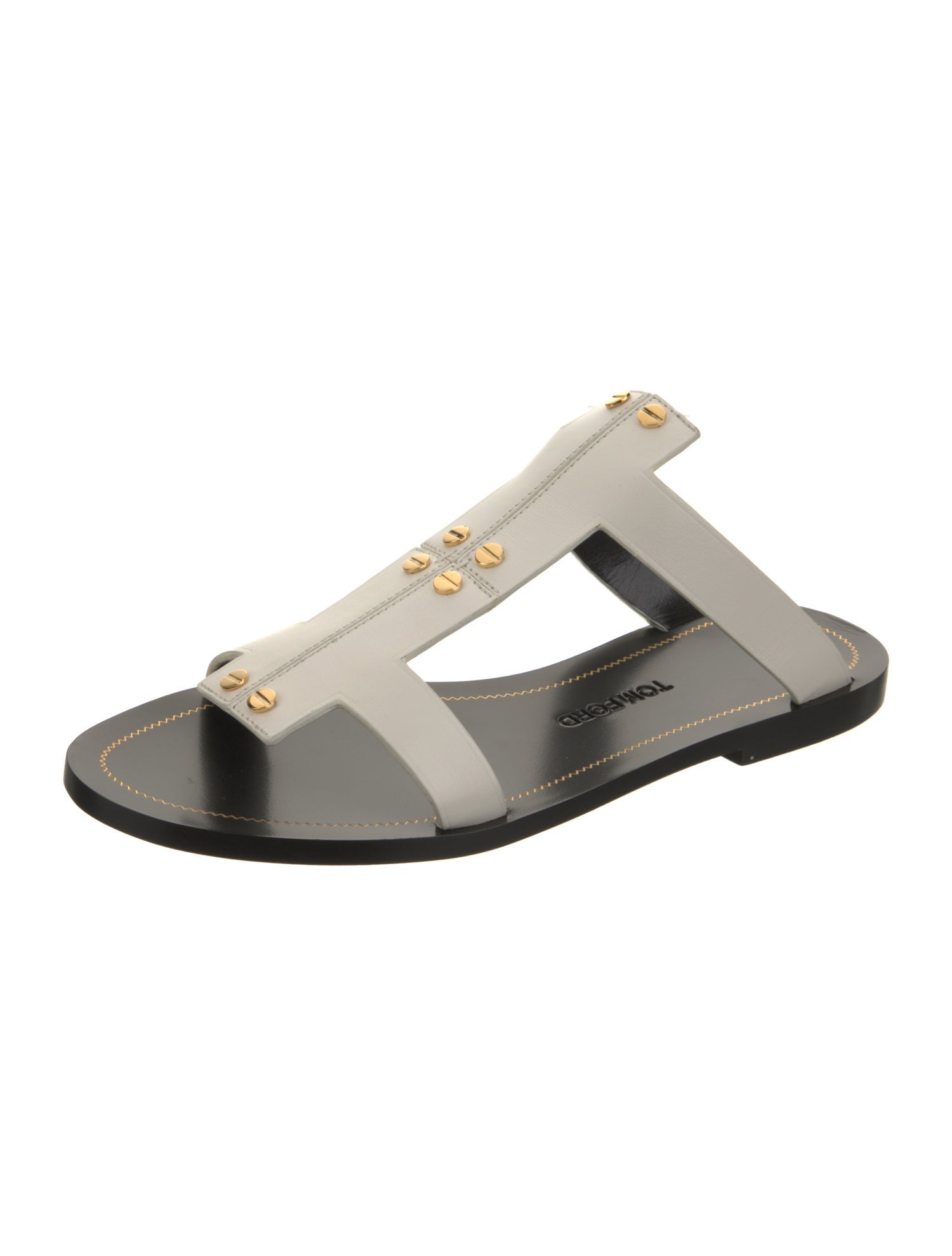 Tom Ford Leather T-Strap Sandals