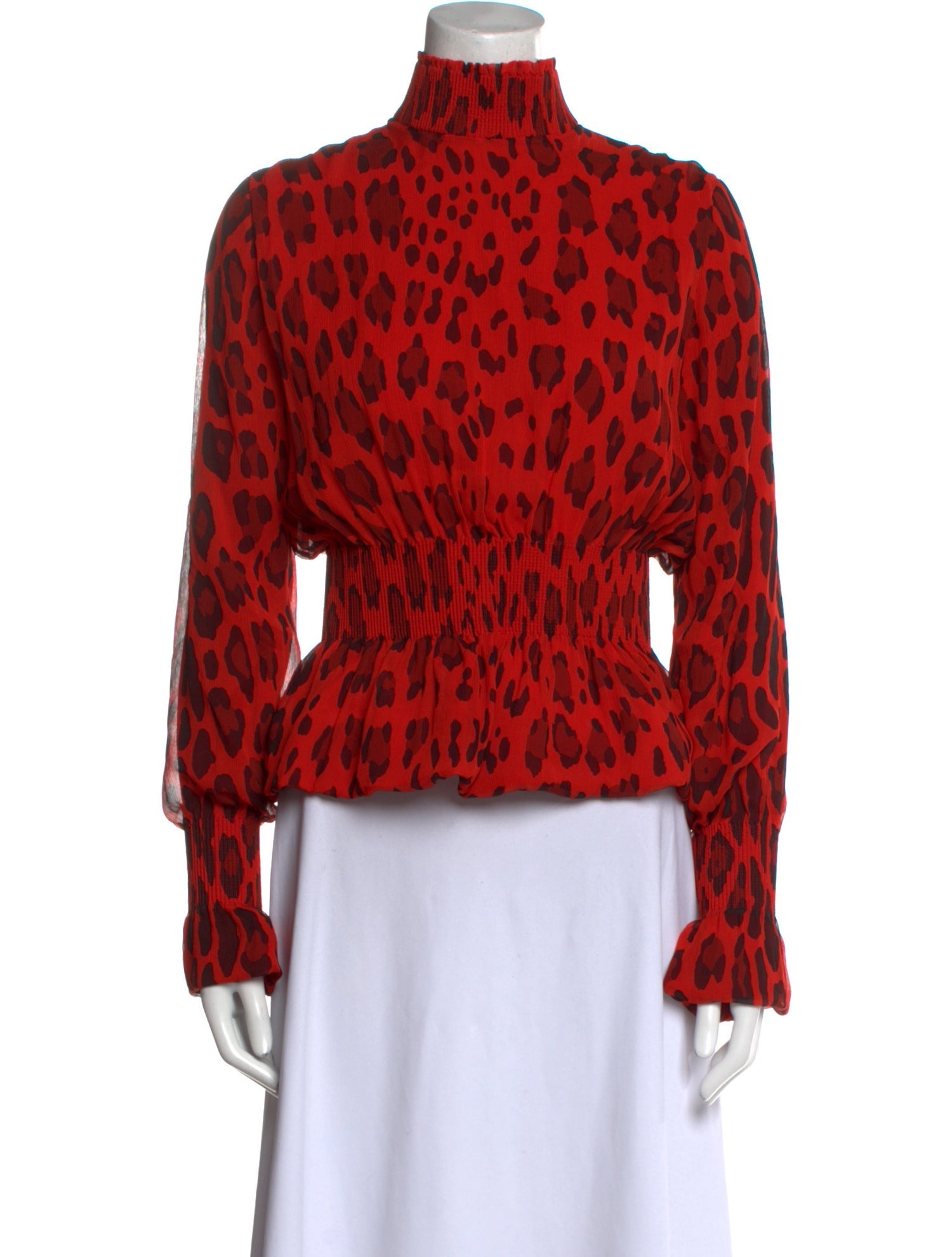 Tom Ford Silk Animal Print Blouse