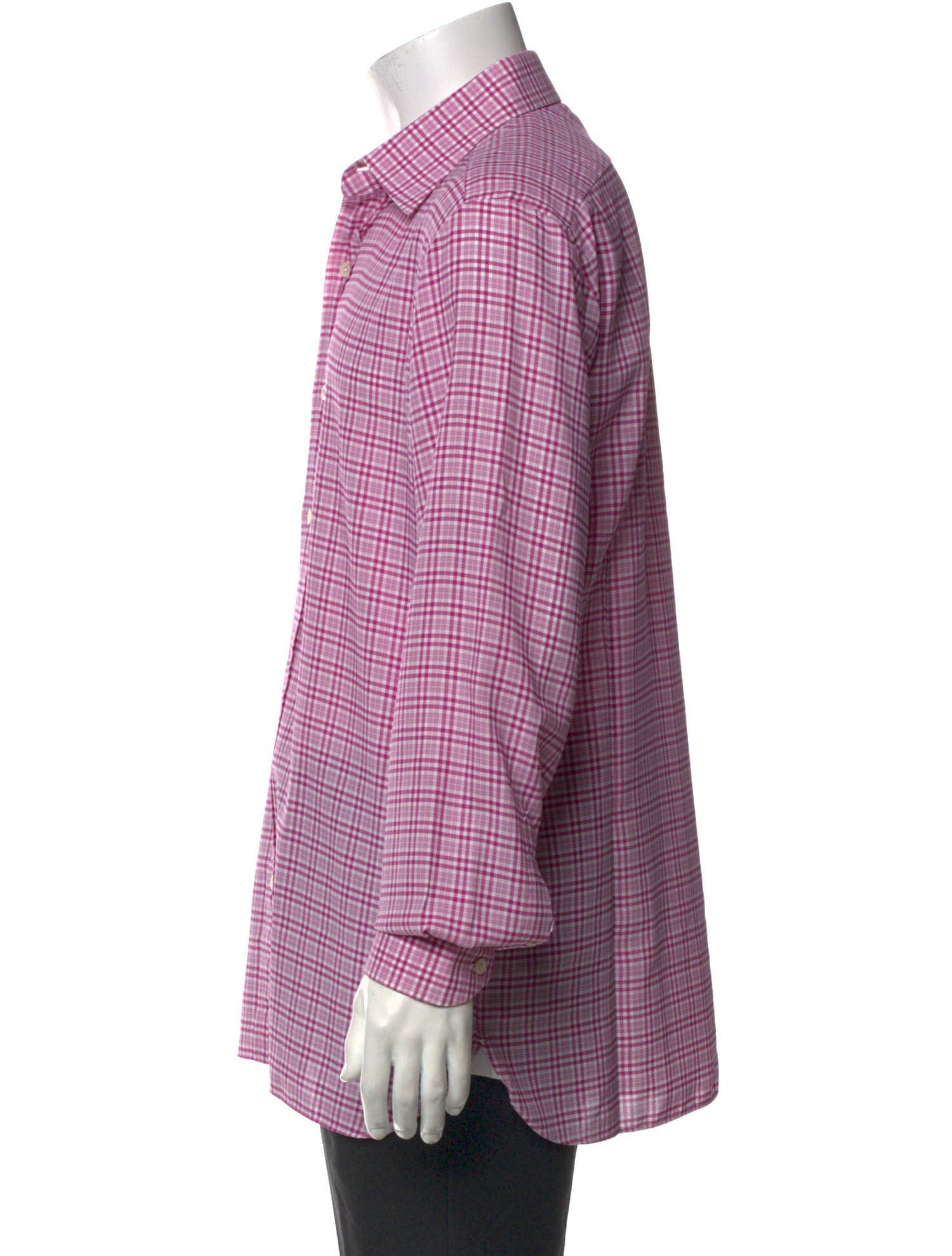 Tom Ford Plaid Print Long Sleeve Shirt