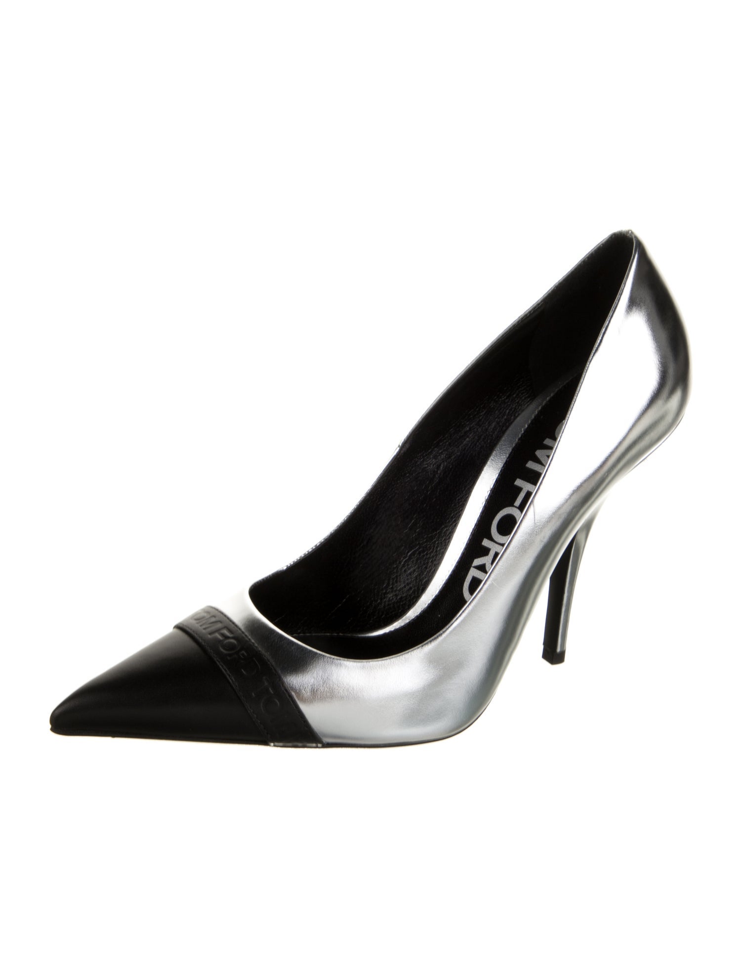 Tom Ford Patent Leather Colorblock Pattern Pumps