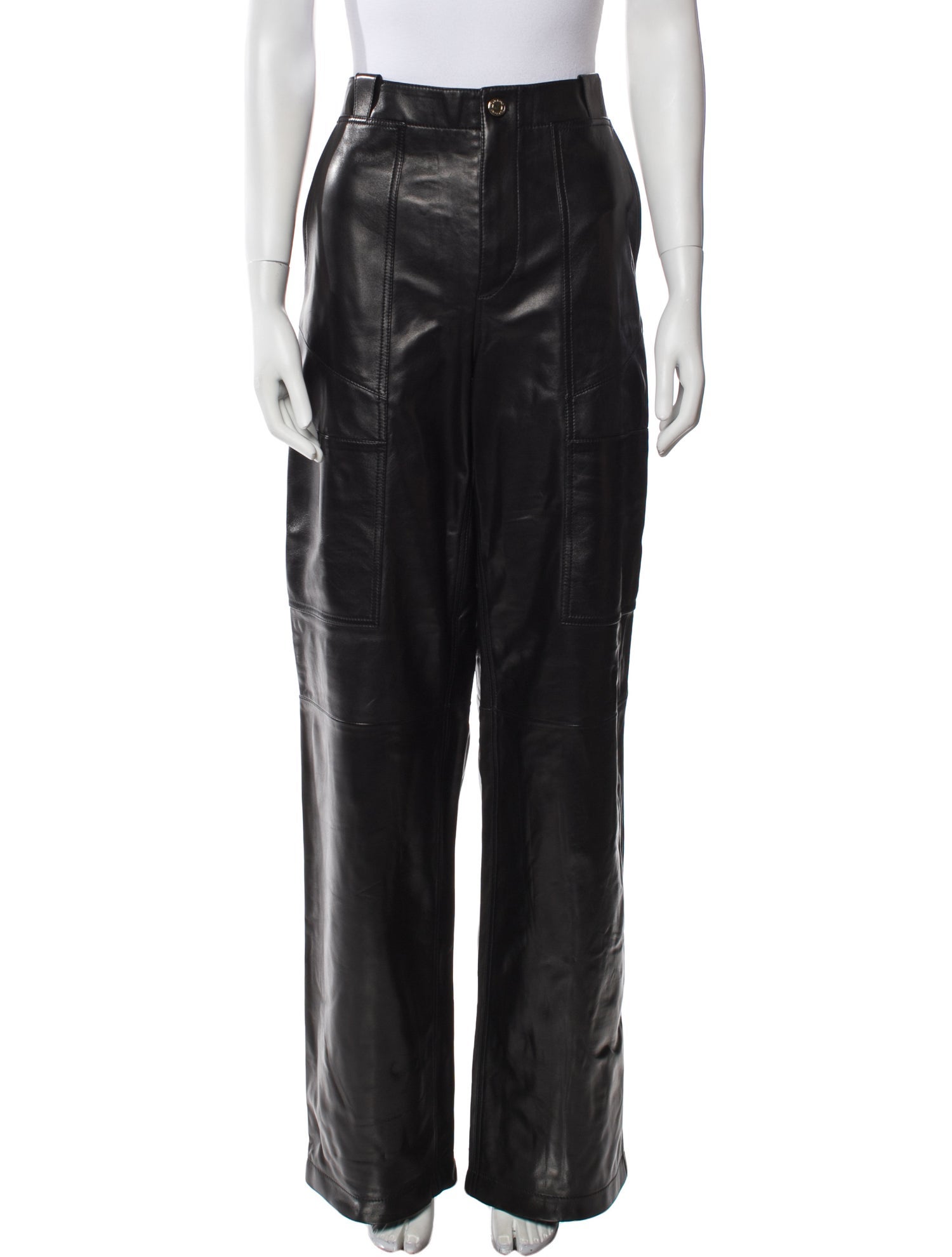 Tom Ford Lamb Leather Wide Leg Pants w/ Tags