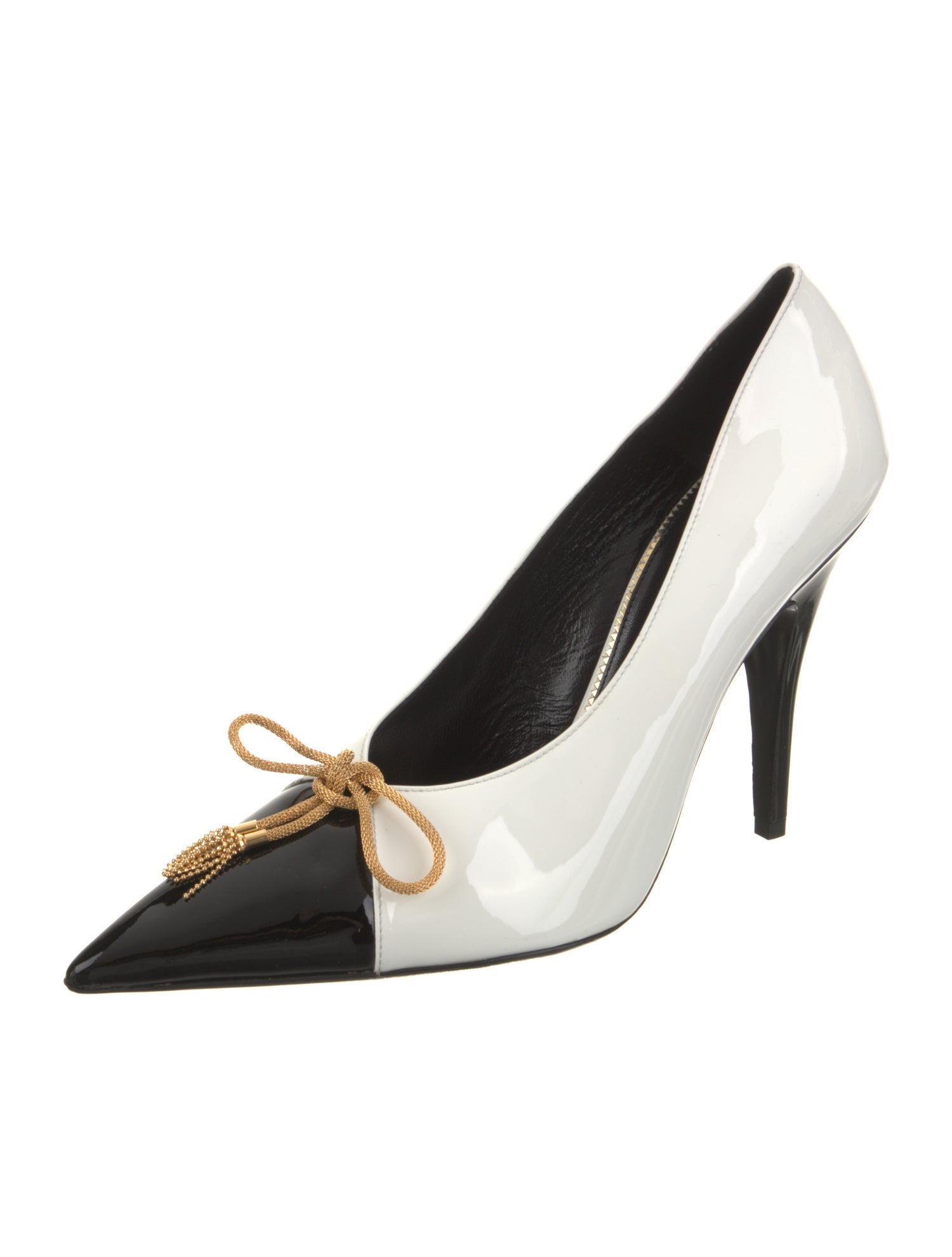 Tom Ford Patent Leather Colorblock Pattern Pumps