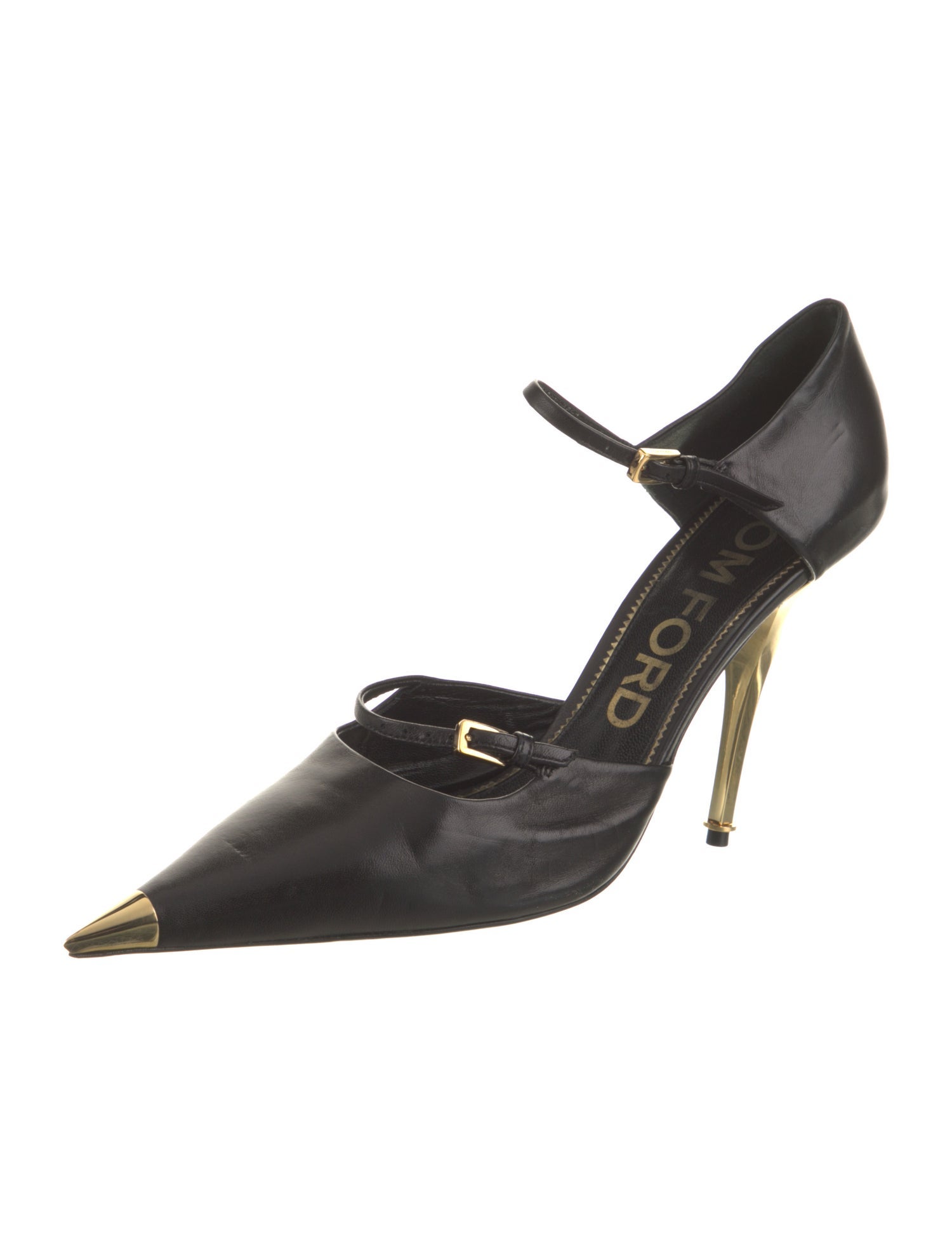 Tom Ford Leather Colorblock Pattern D'Orsay Pumps