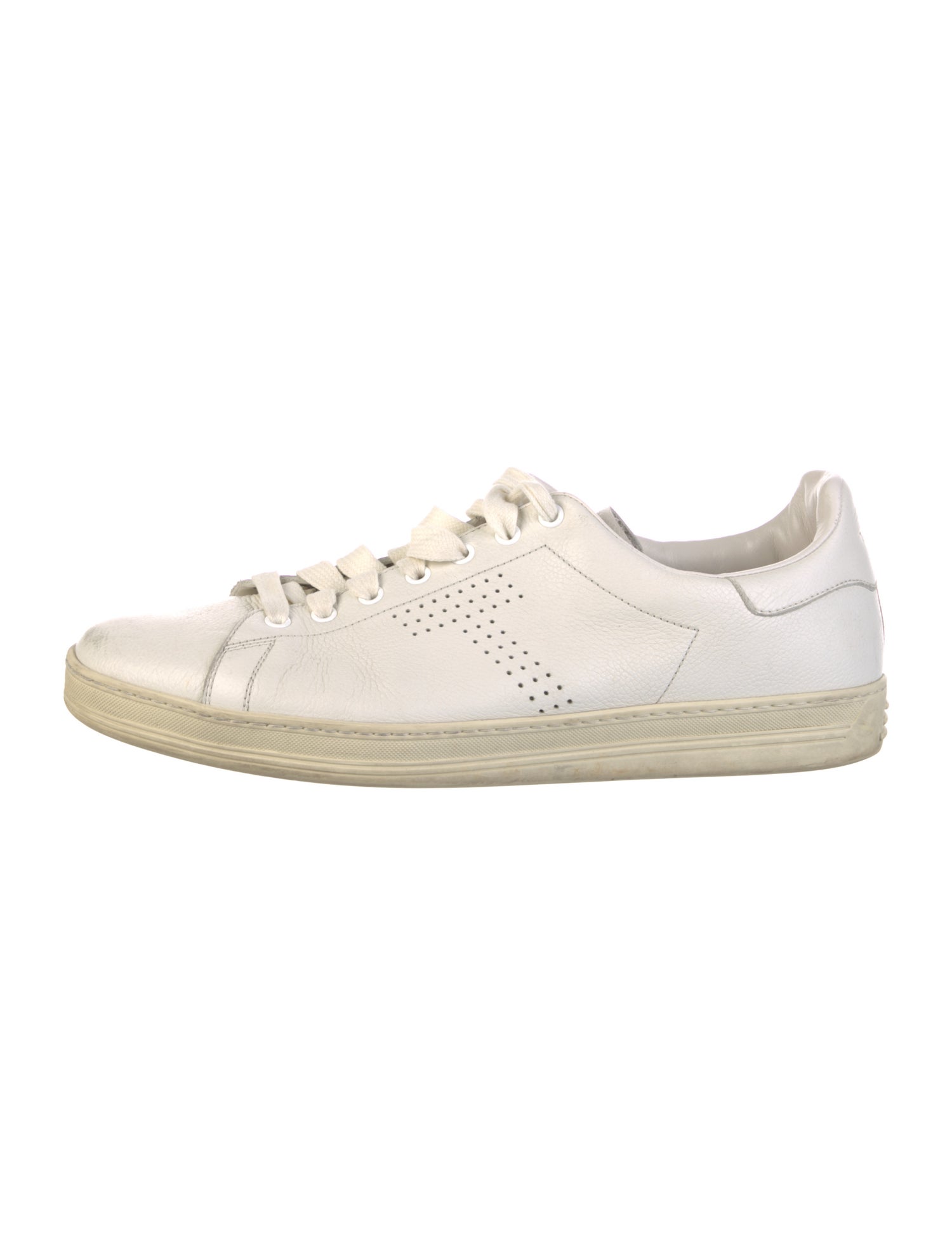 Tom Ford Leather Lasercut Accents Sneakers