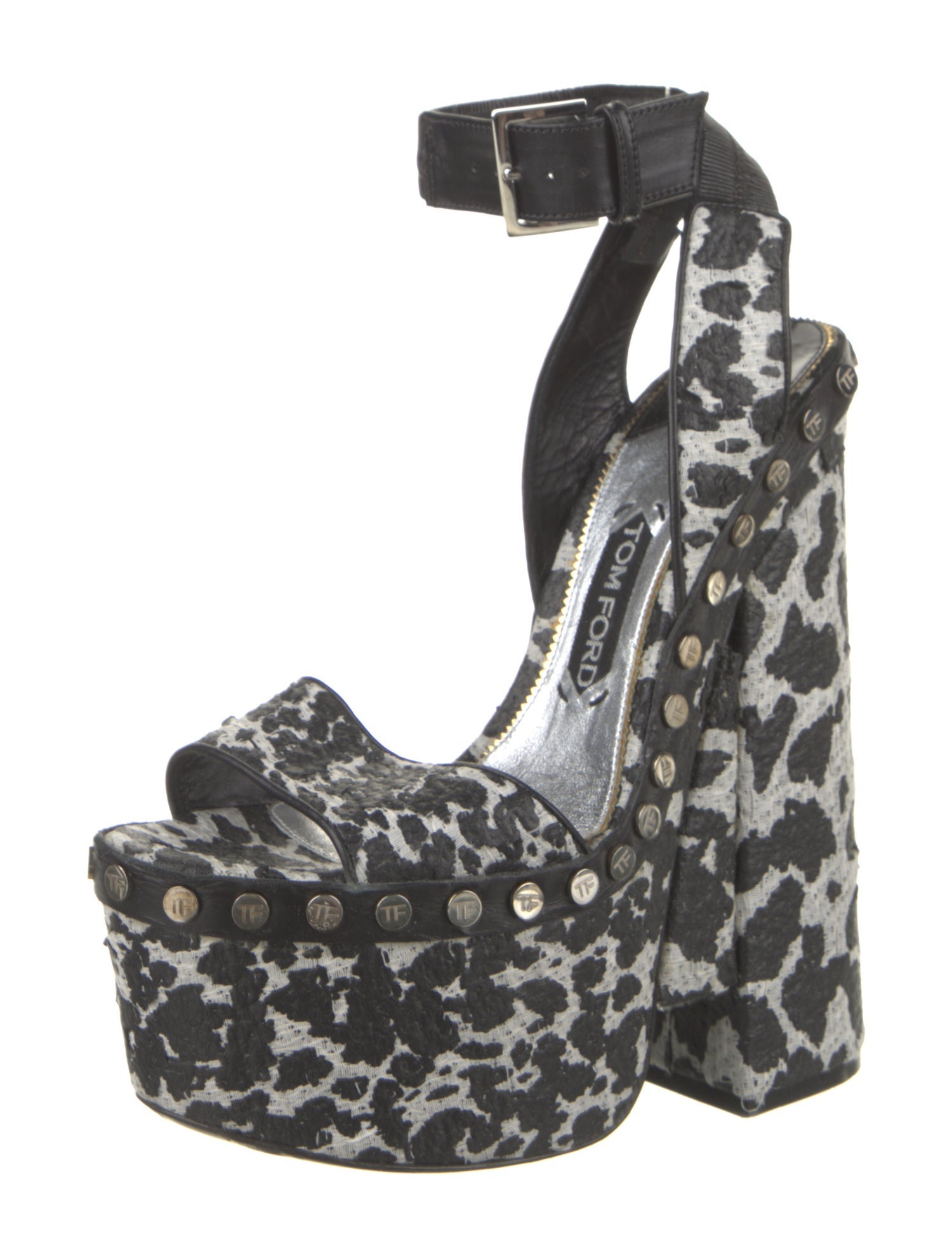 Tom Ford Embossed Leather Printed Sandals