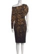 Tom Ford Animal Print Midi Length Dress