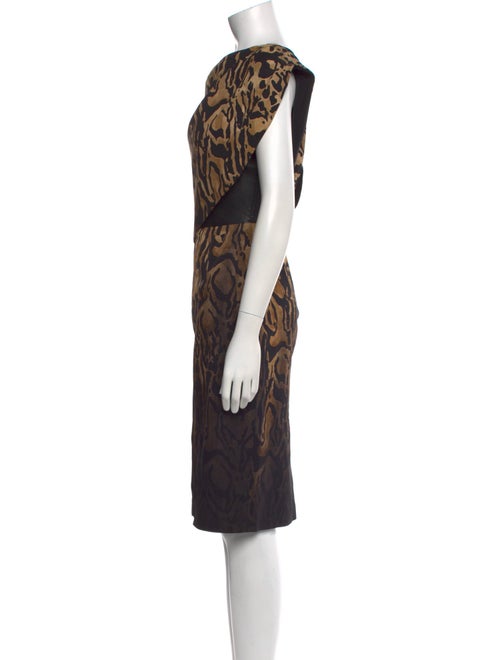 Tom Ford Animal Print Midi Length Dress